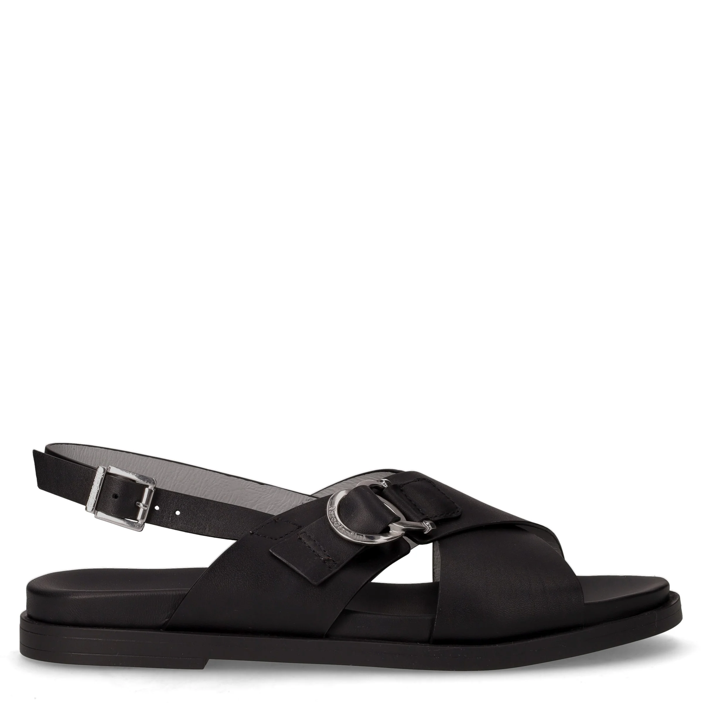 Sandalo in pelle nero