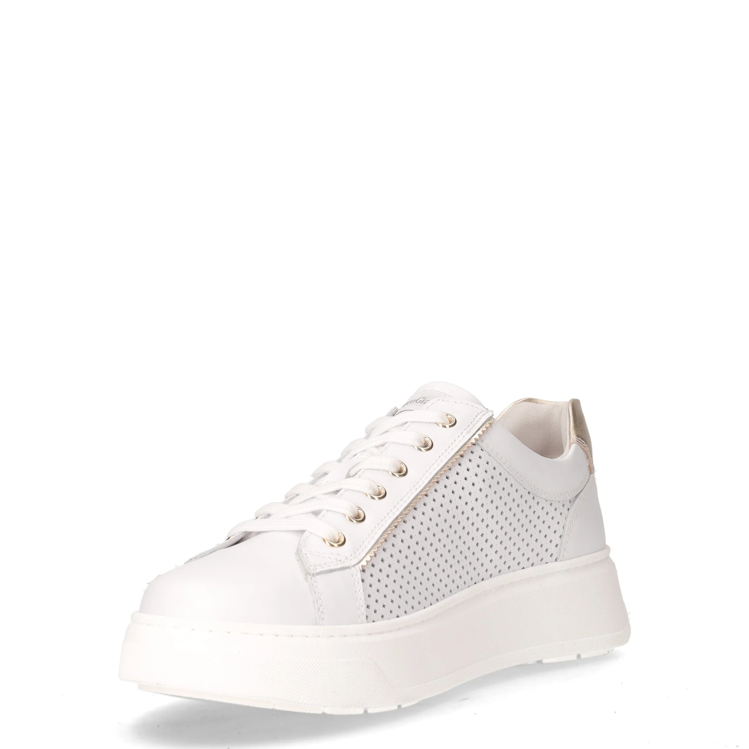 Sneaker in pelle bianco oro - Image 3