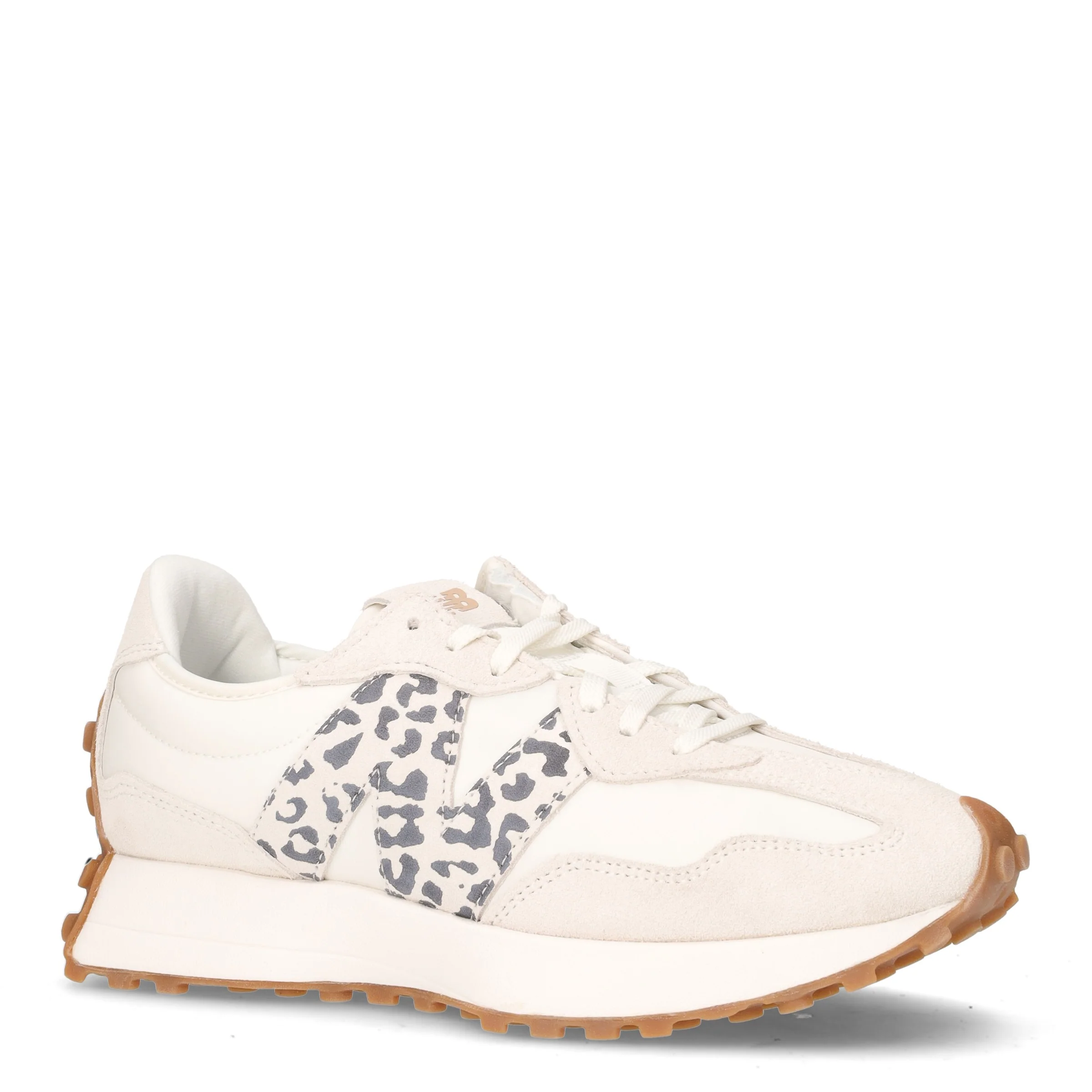 327 sneaker in pelle e tessuto bianco beige - Image 2