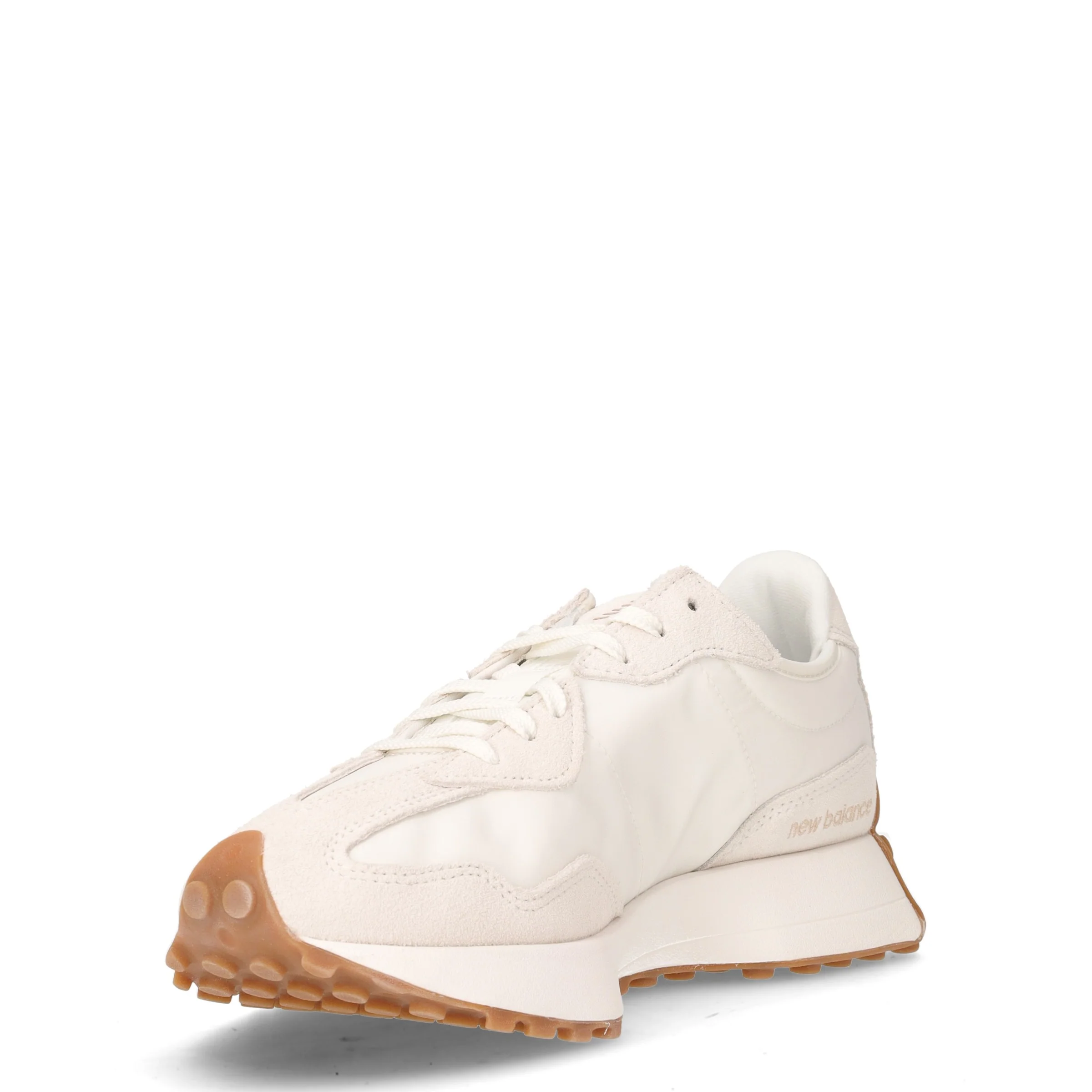 327 sneaker in pelle e tessuto bianco beige - Image 3
