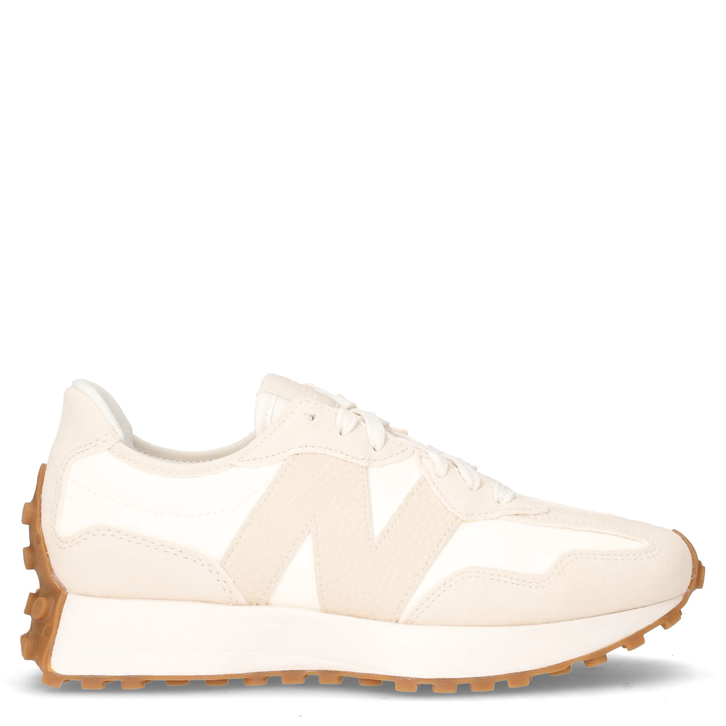 327 sneaker in pelle ed ecopelle bianco naturale
