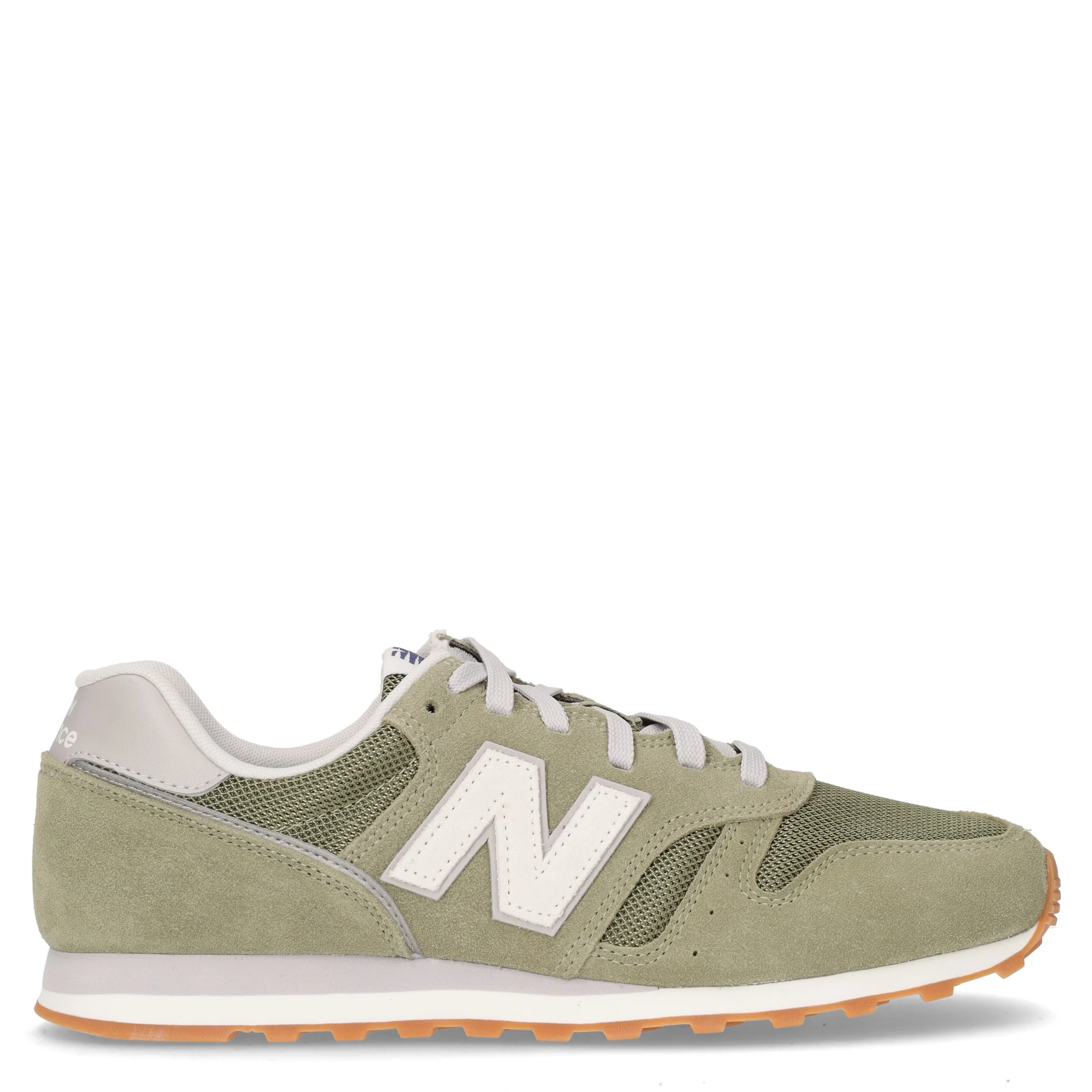 373 sneaker in pelle e tessuto verde