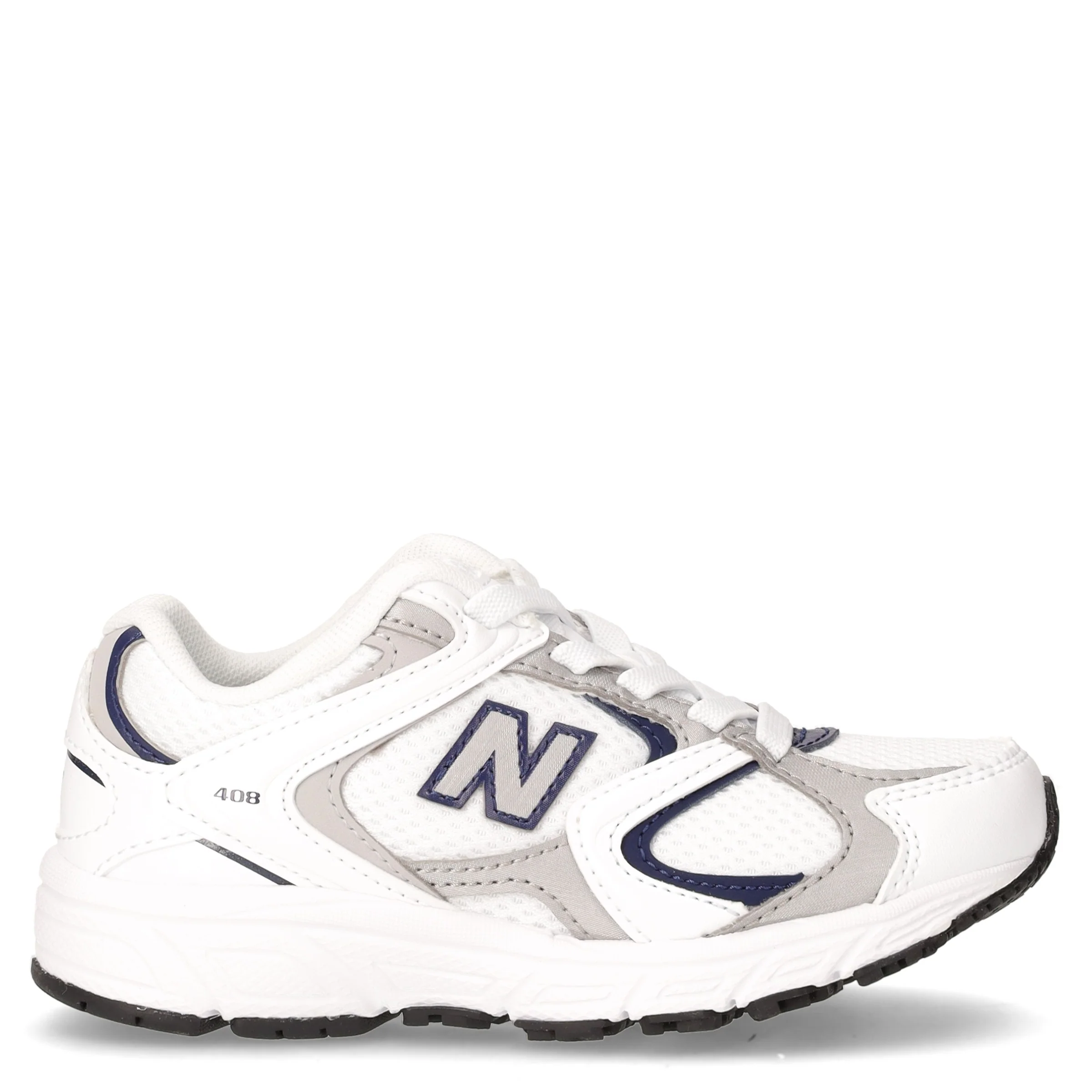 408 sneaker bambina in tessuto ed ecopelle bianco argento