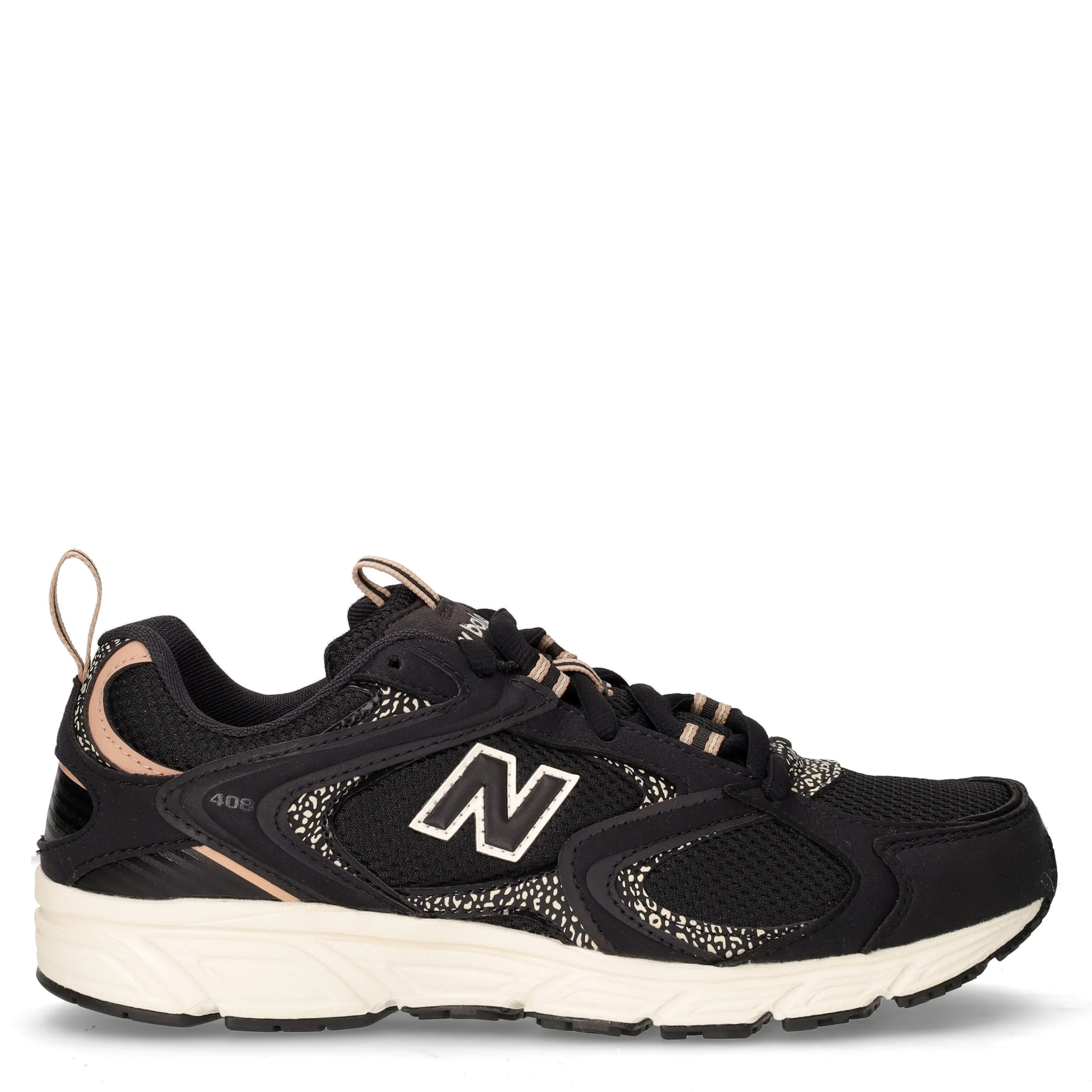 408 sneaker in ecopelle e tessuto nero