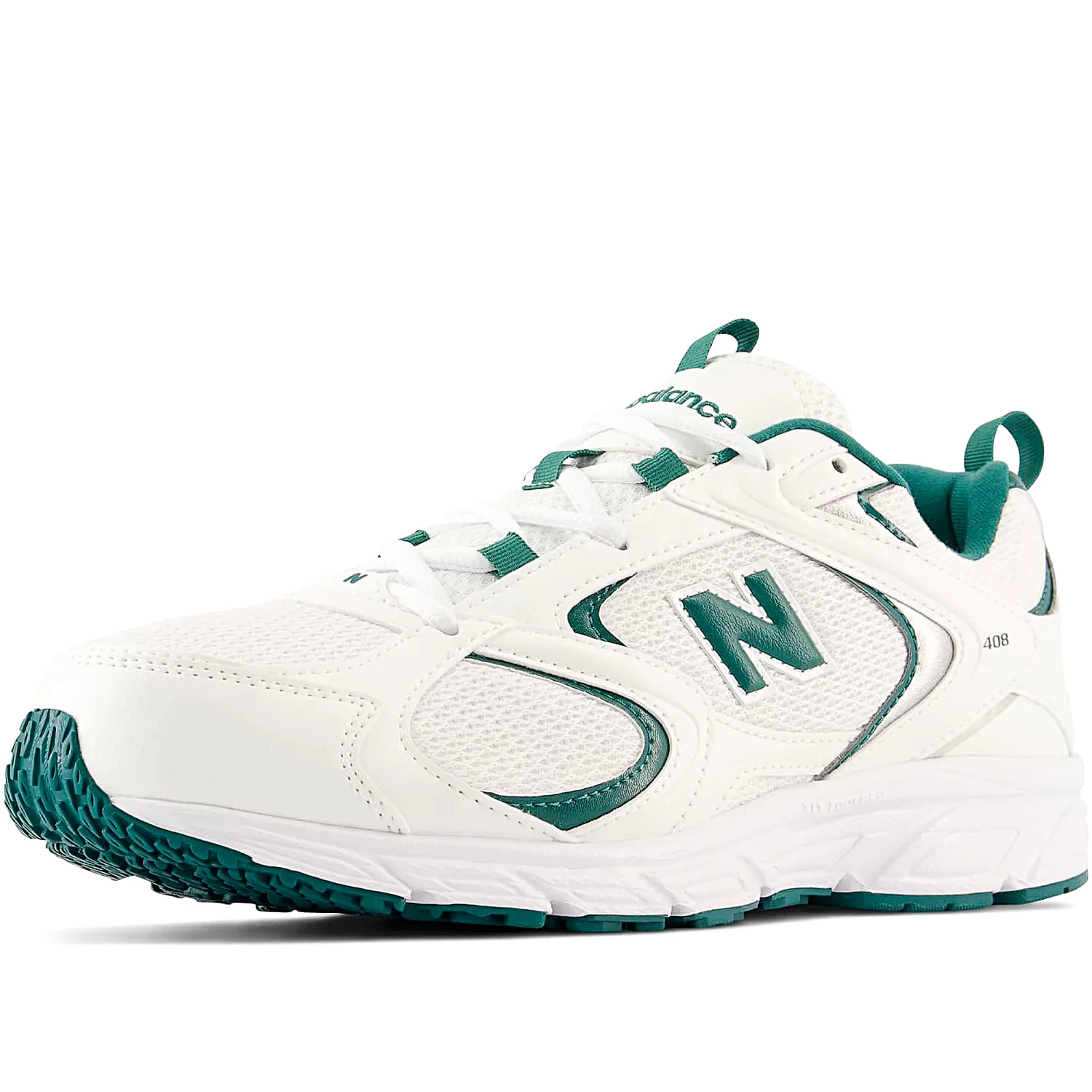 408 sneaker in tessuto ed ecopelle bianco verde - Image 3