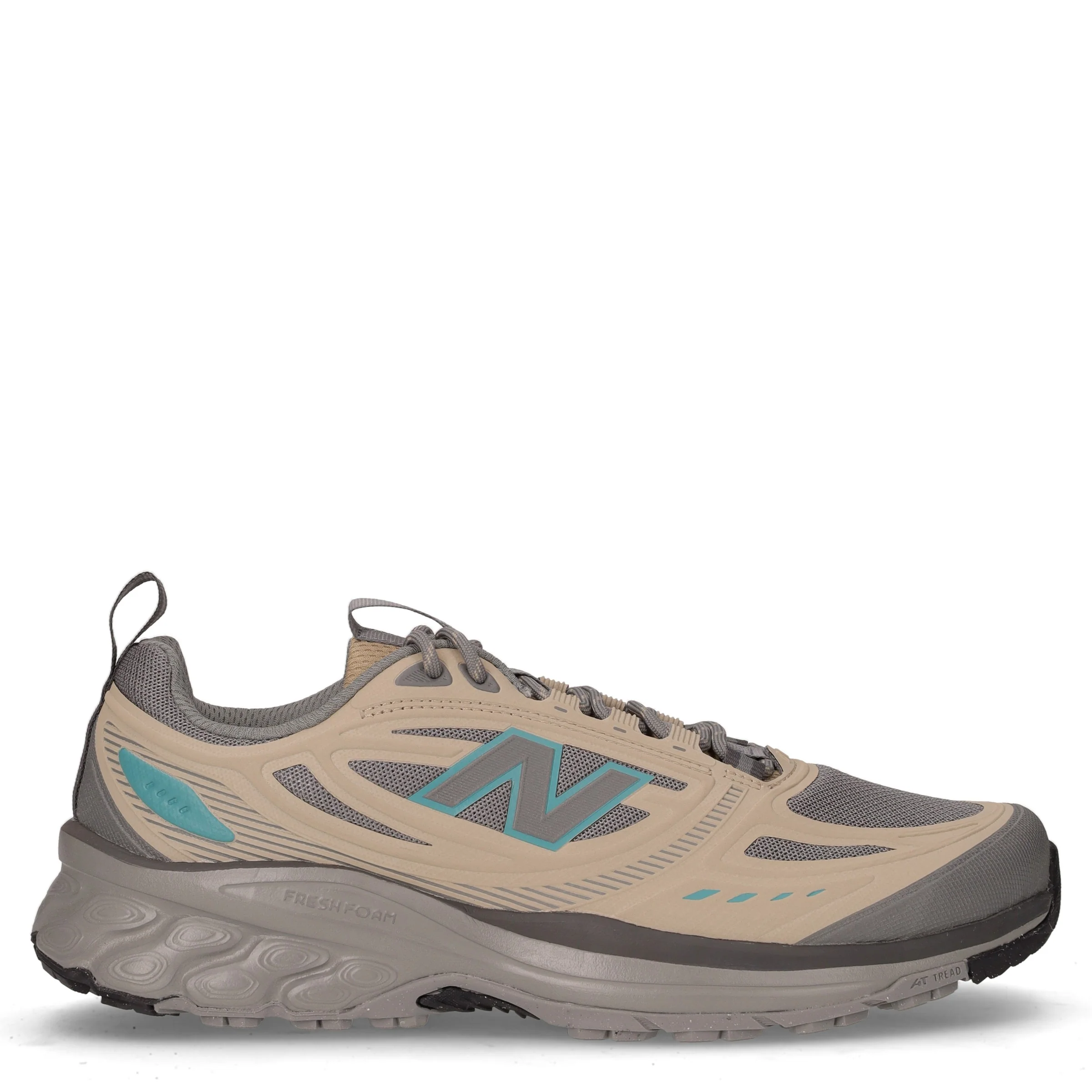 410 scarpa da trail running in ecopelle e tessuto grigio beige