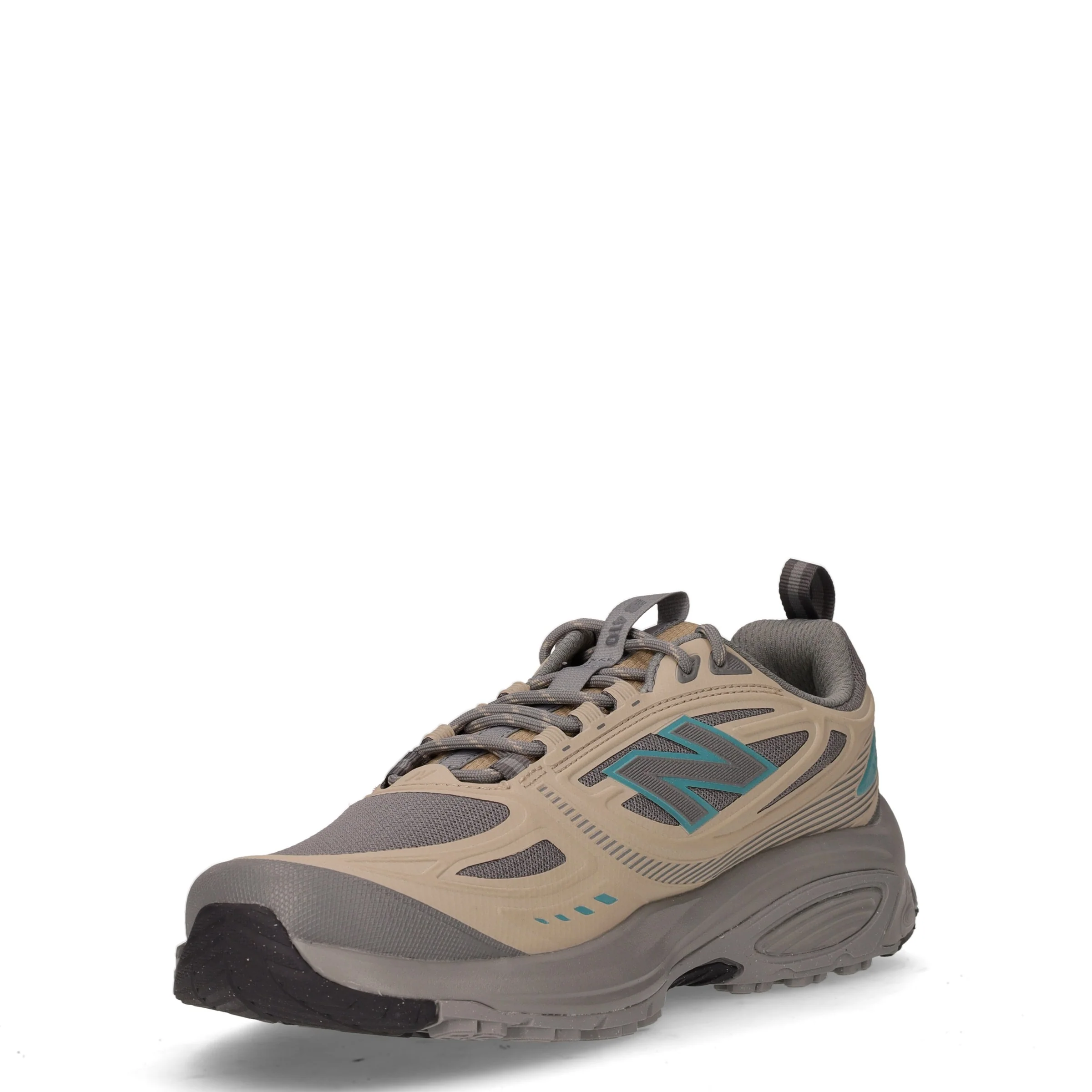 410 scarpa da trail running in ecopelle e tessuto grigio beige - Image 3
