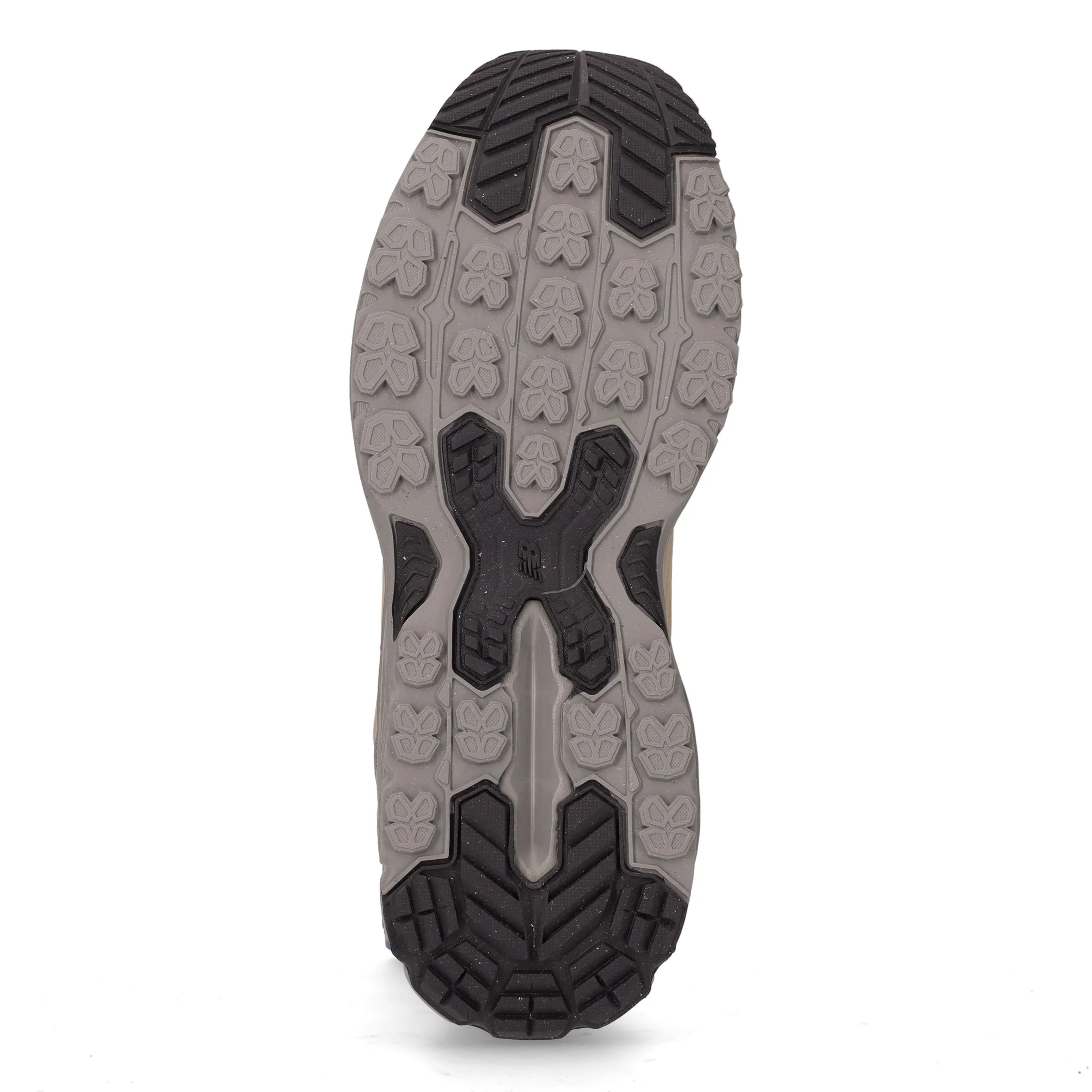 410 scarpa da trail running in ecopelle e tessuto grigio beige - Image 4