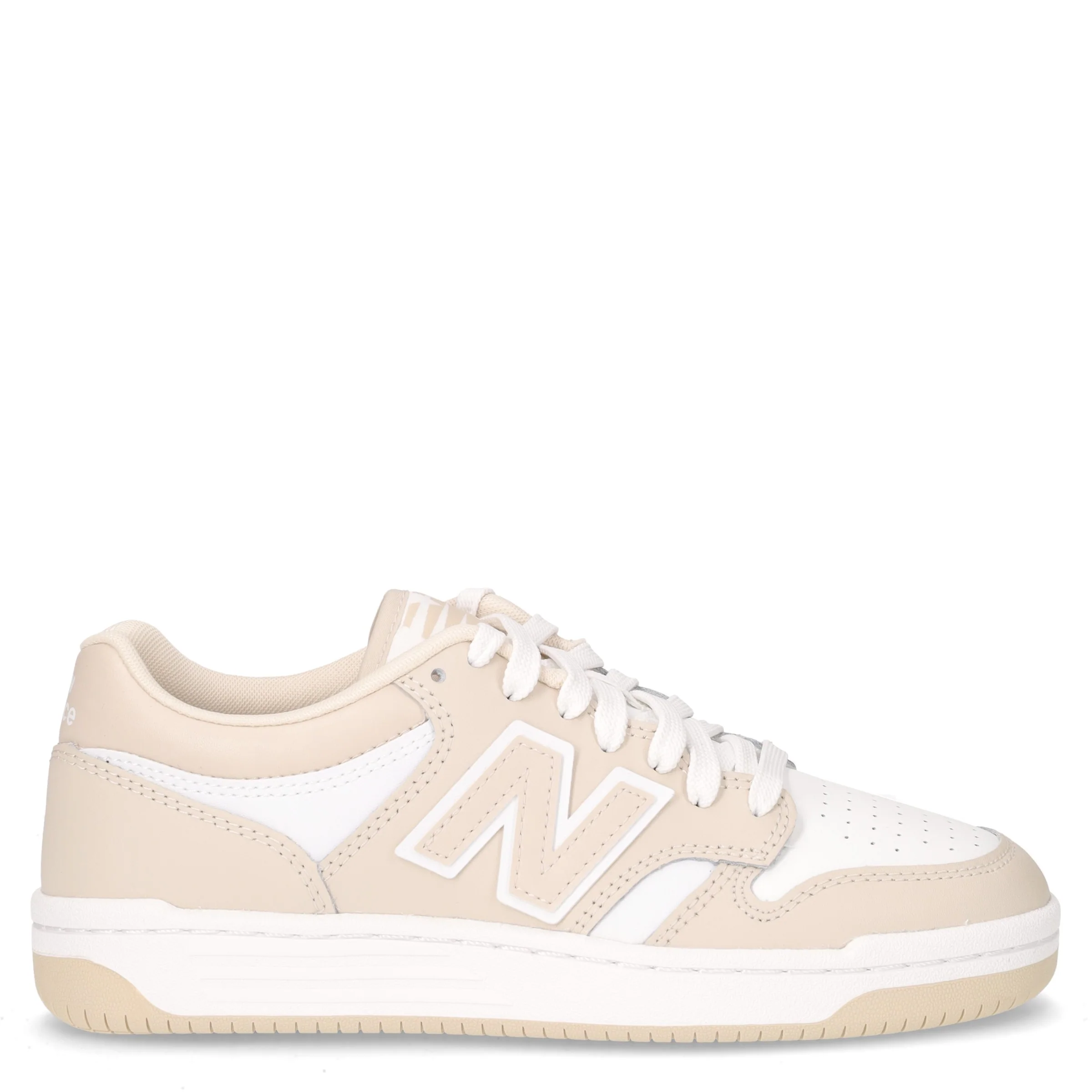 480 sneaker in pelle bianco beige