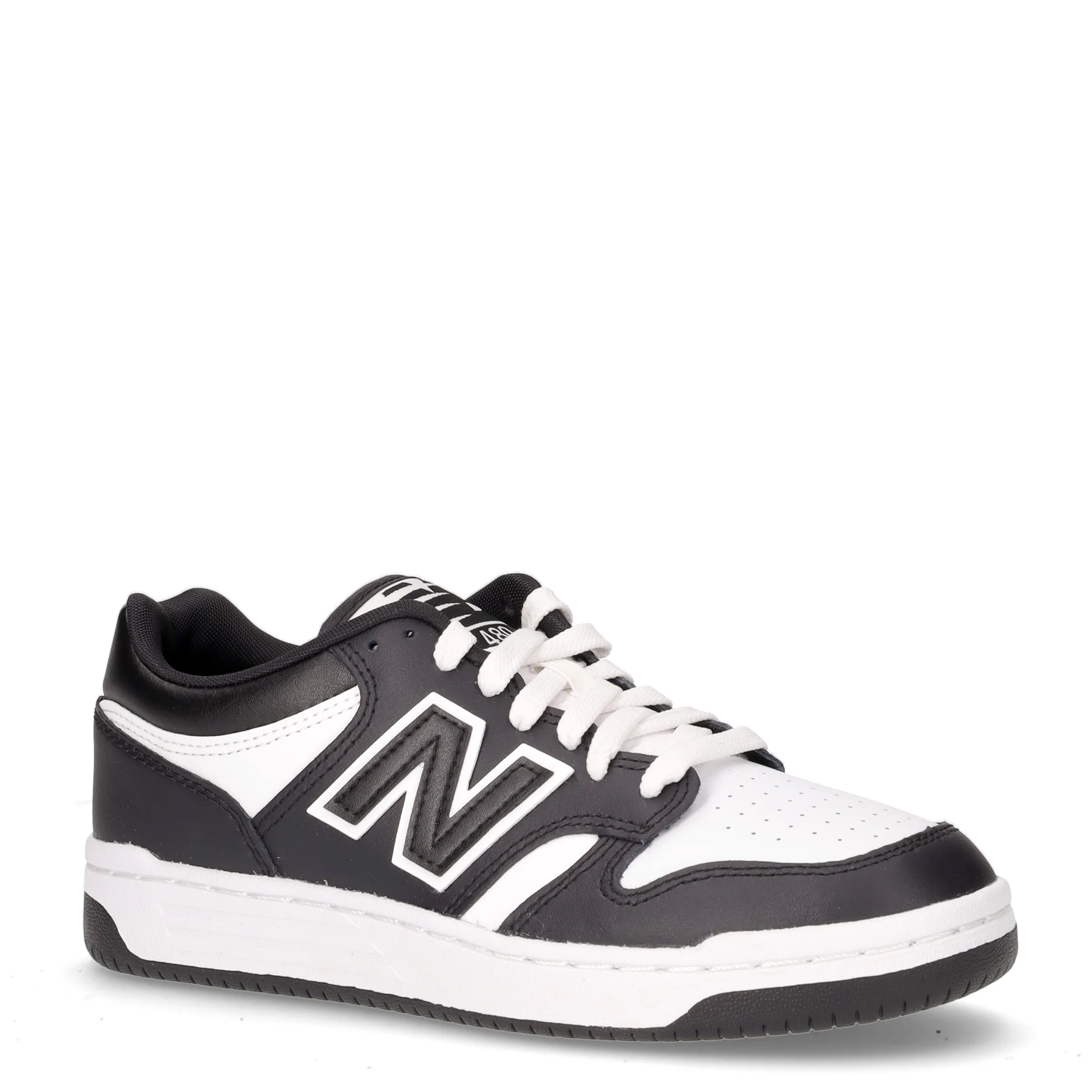 480 sneaker ragazzo in pelle nero bianco - Image 2