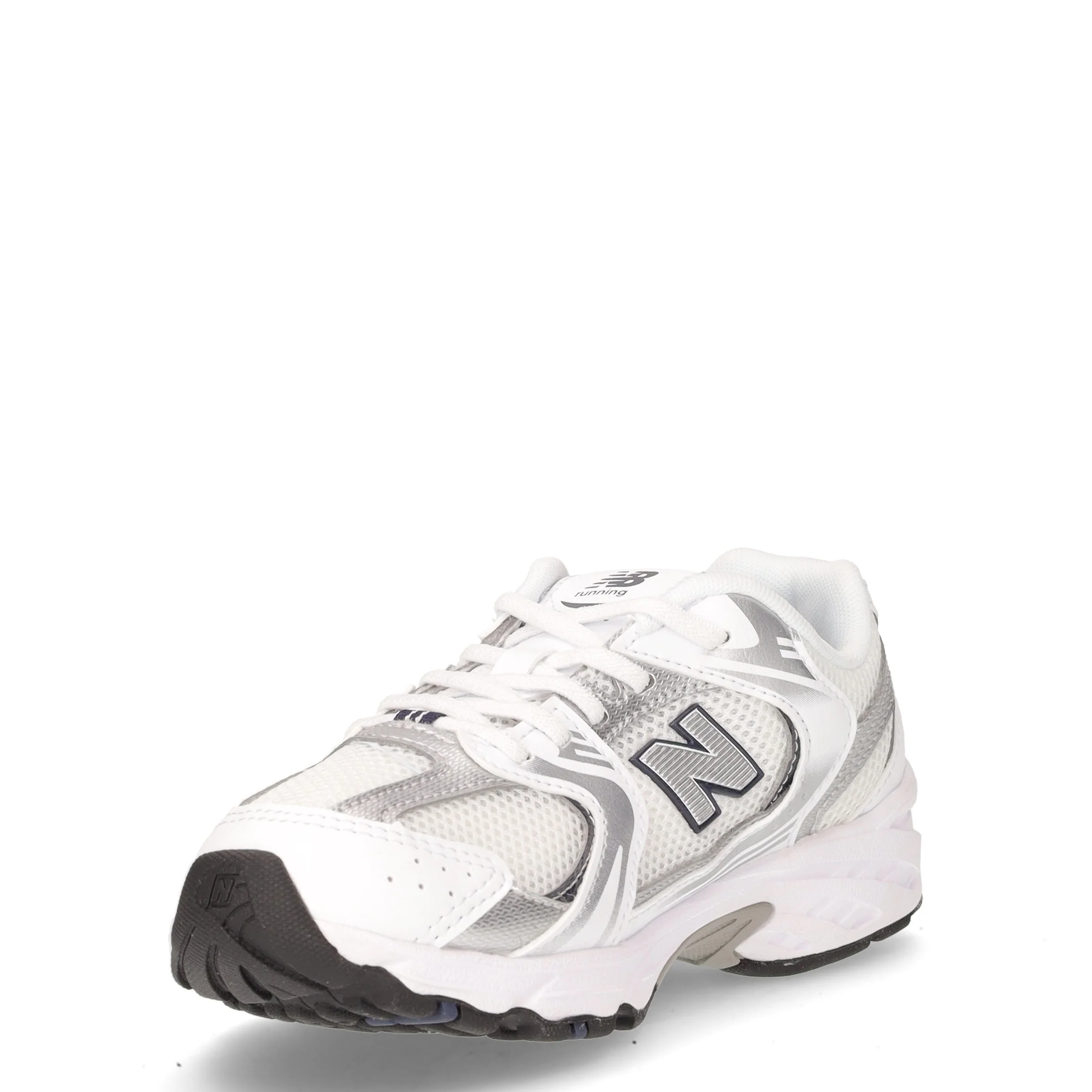 530 sneaker bambina in tessuto ed ecopelle bianco argento - Image 3