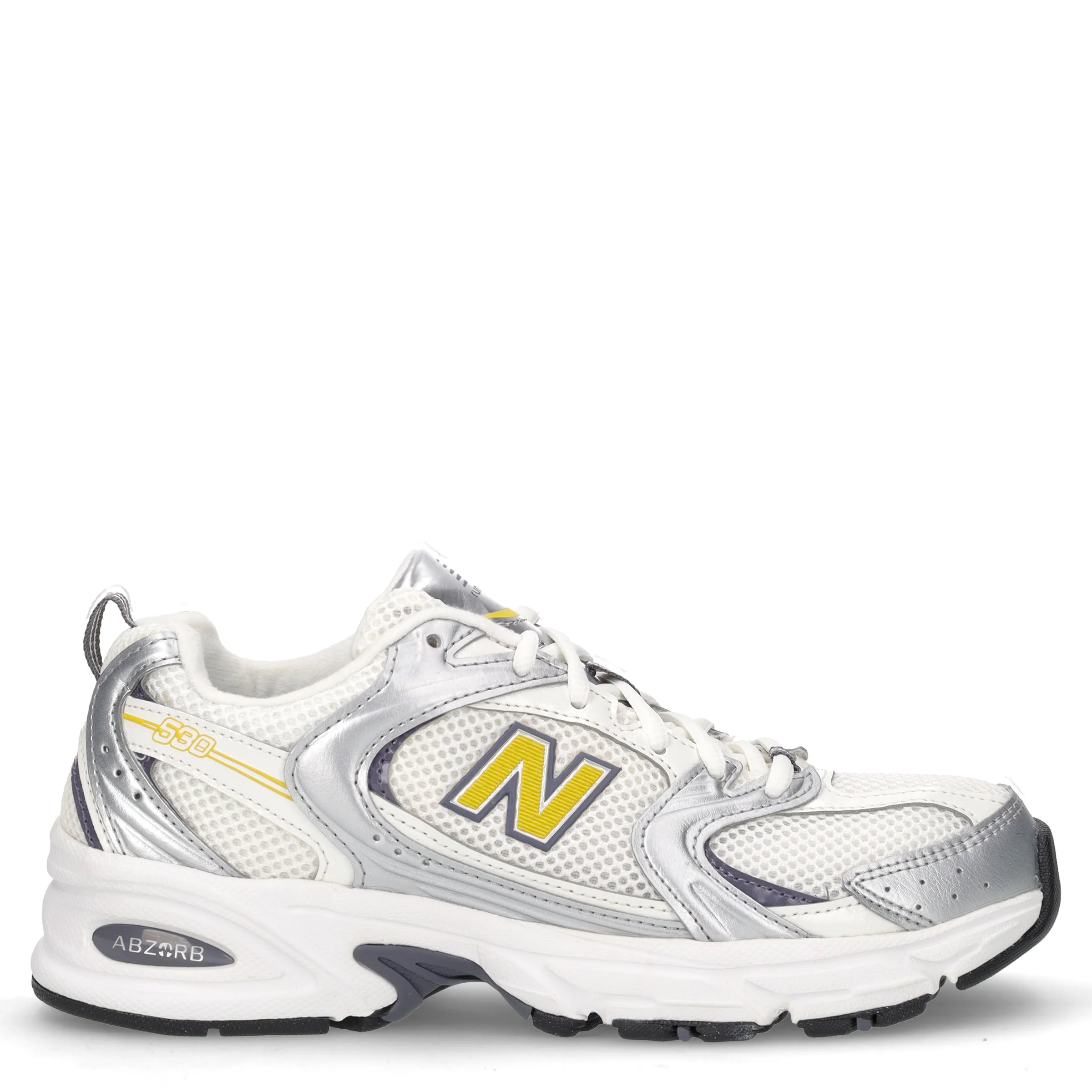 530 sneaker in ecopelle e tessuto argento