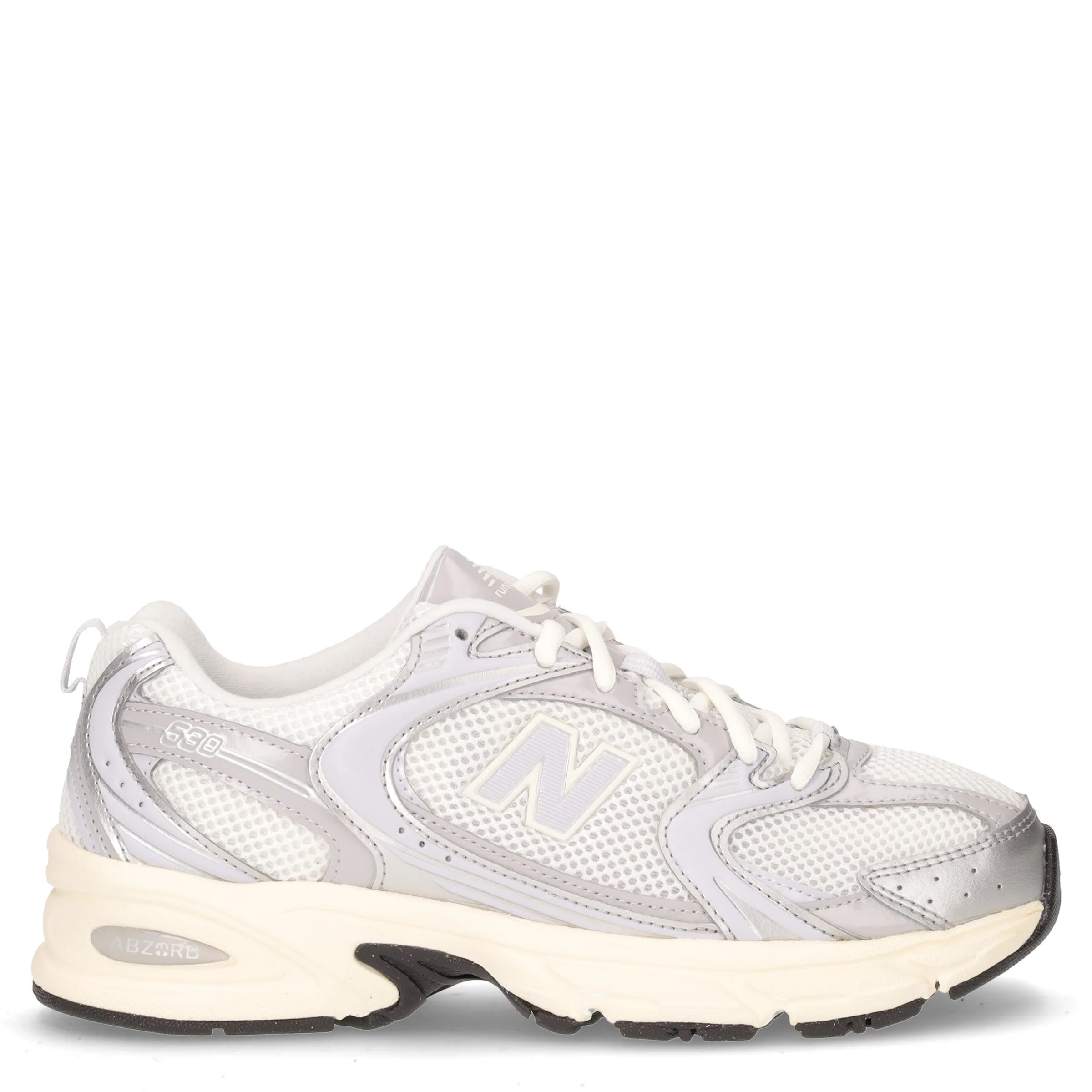 530 sneaker in ecopelle e tessuto argento metallizzato