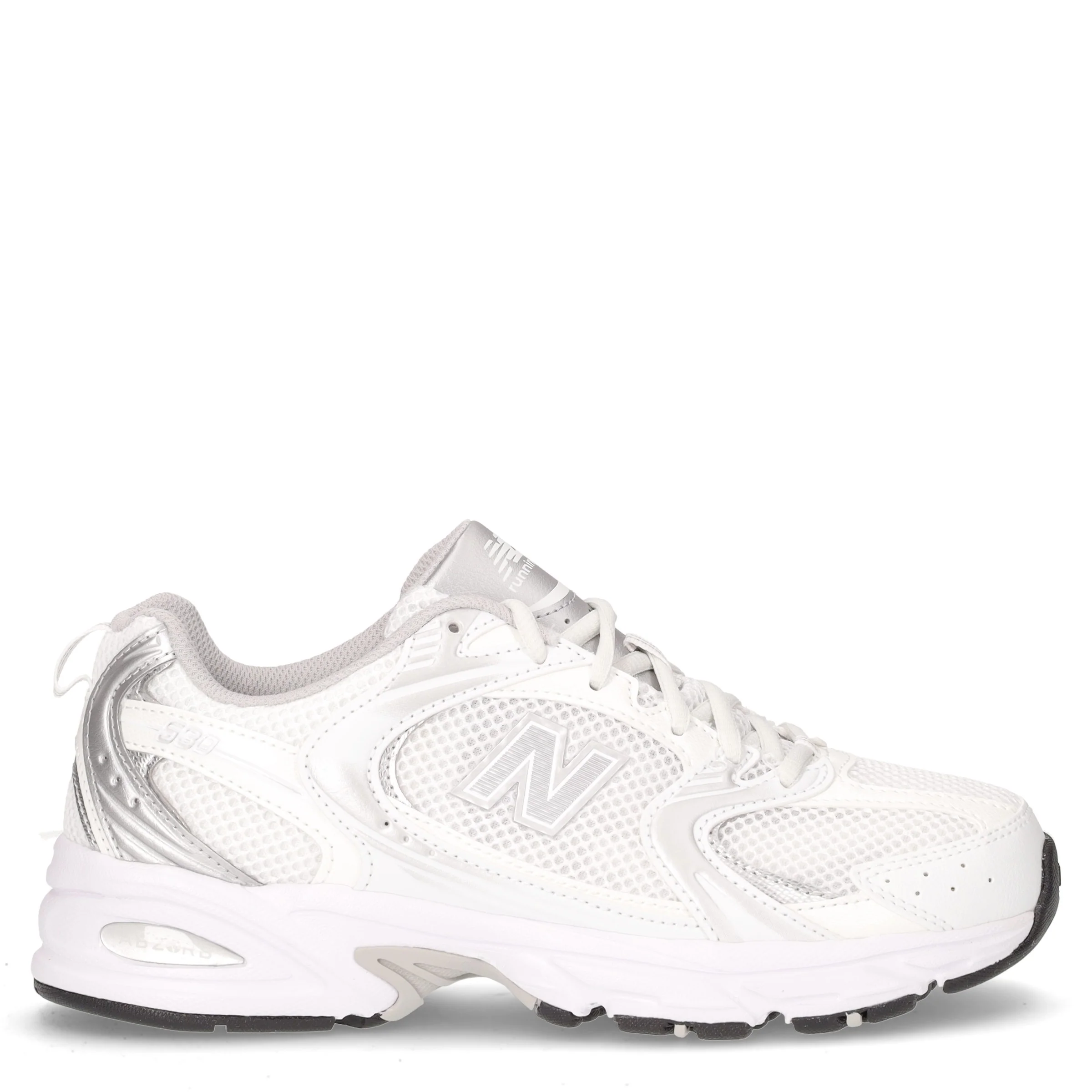 530 sneaker in ecopelle e tessuto bianco argento