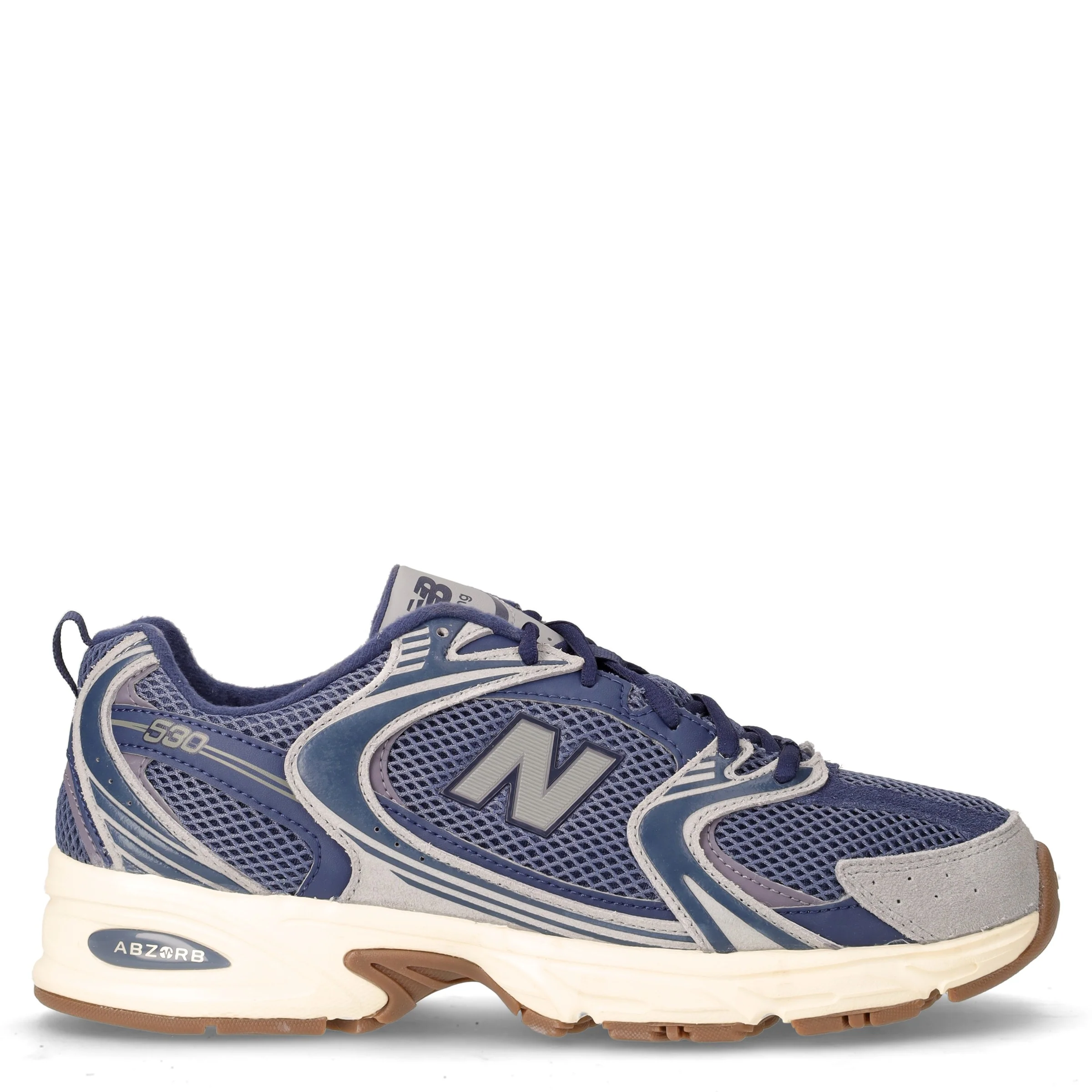 530 sneaker in ecopelle e tessuto navy