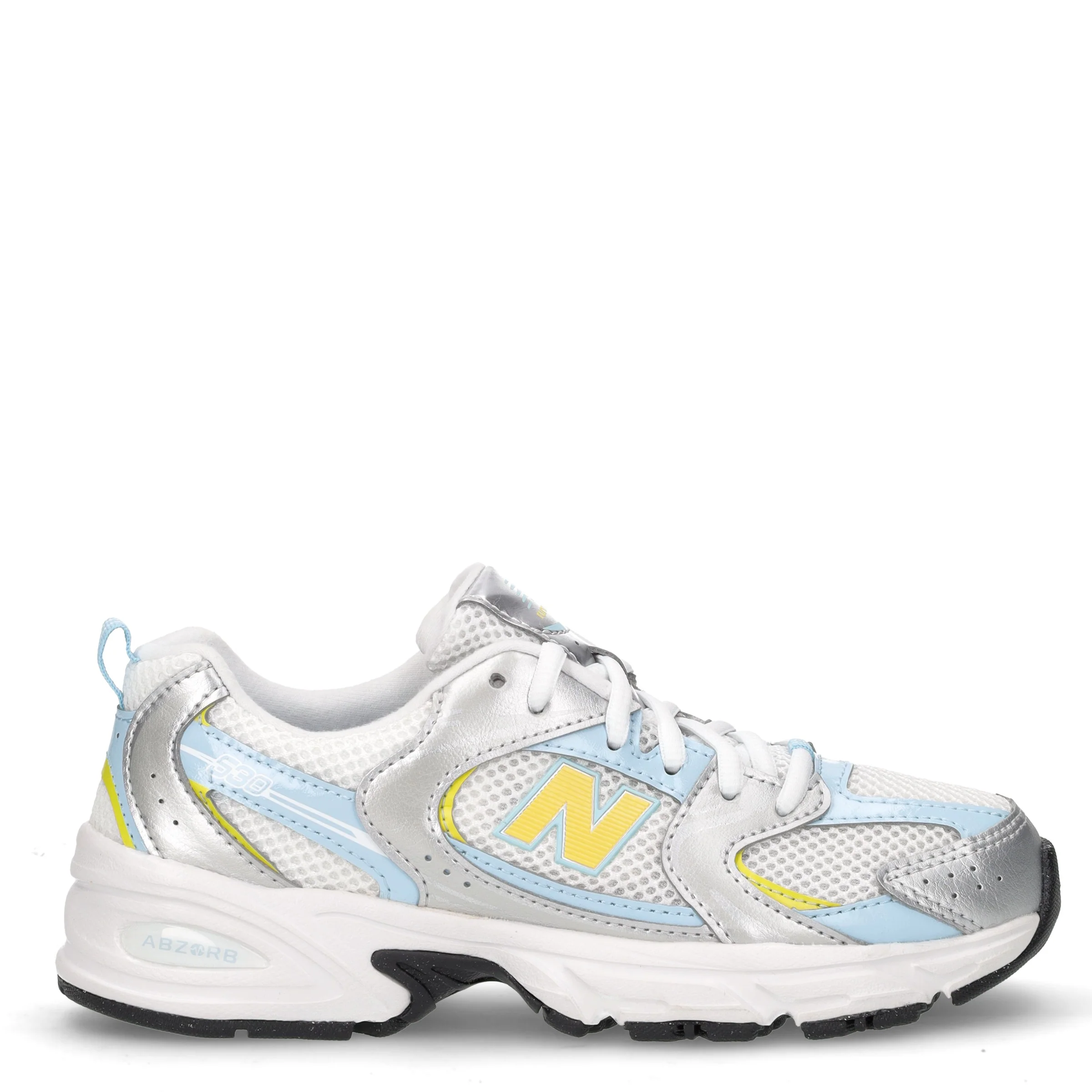 530 sneaker in ecopelle e tessuto ragazza argento