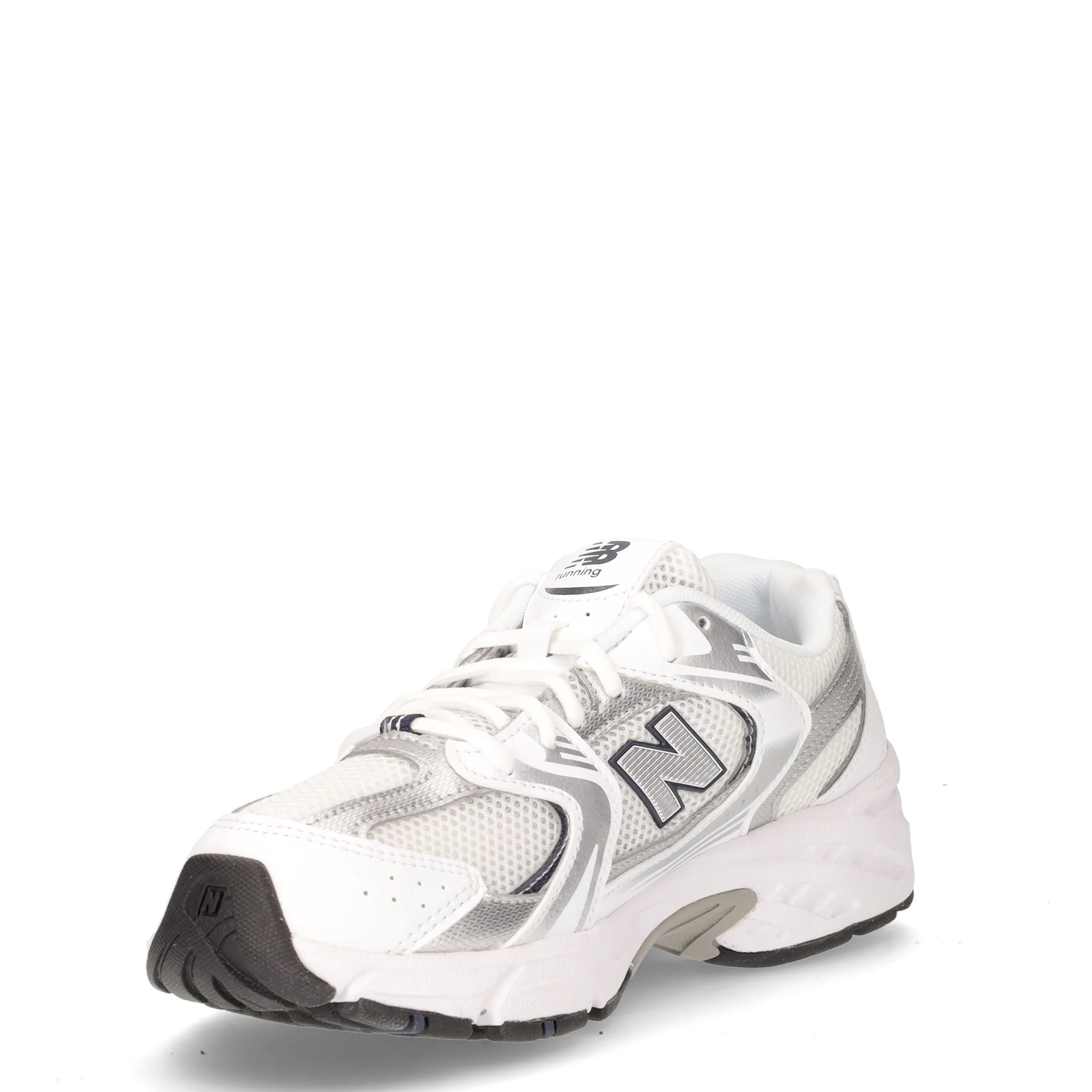 530 sneaker ragazza in ecopelle e tessuto bianco argento - Image 3