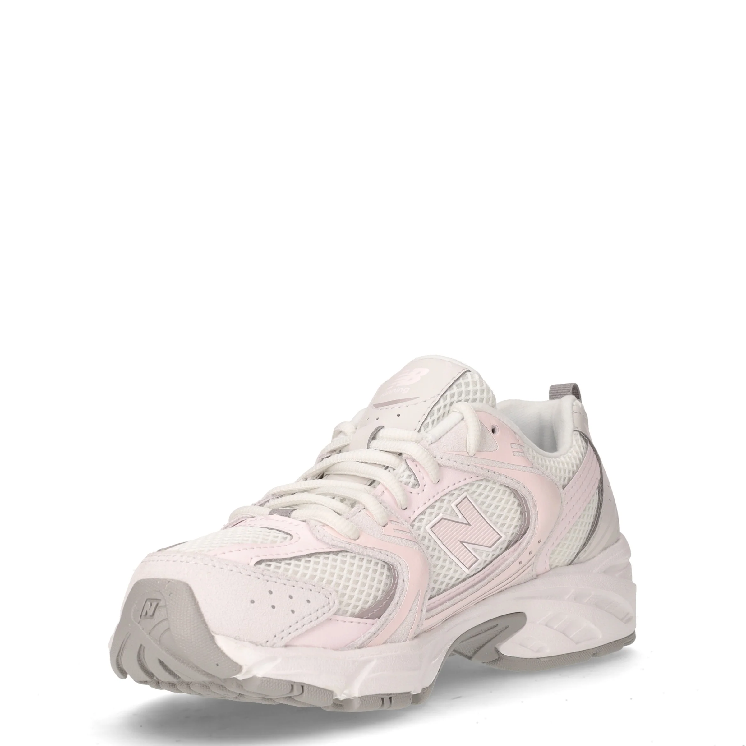 530 sneaker ragazza in pelle e tessuto grigio bianco rosa - Image 3