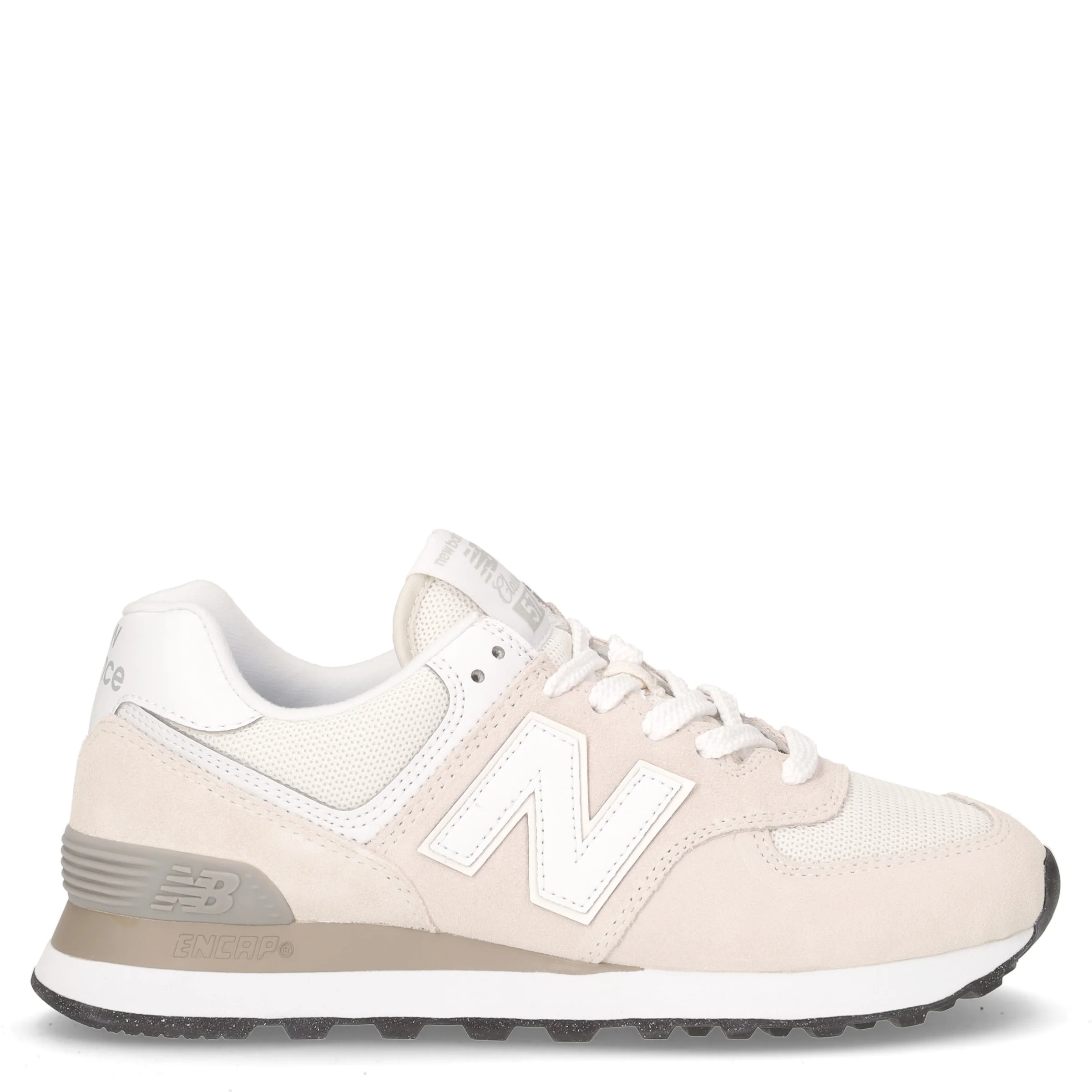 574 sneaker in pelle e tessuto beige nuvola