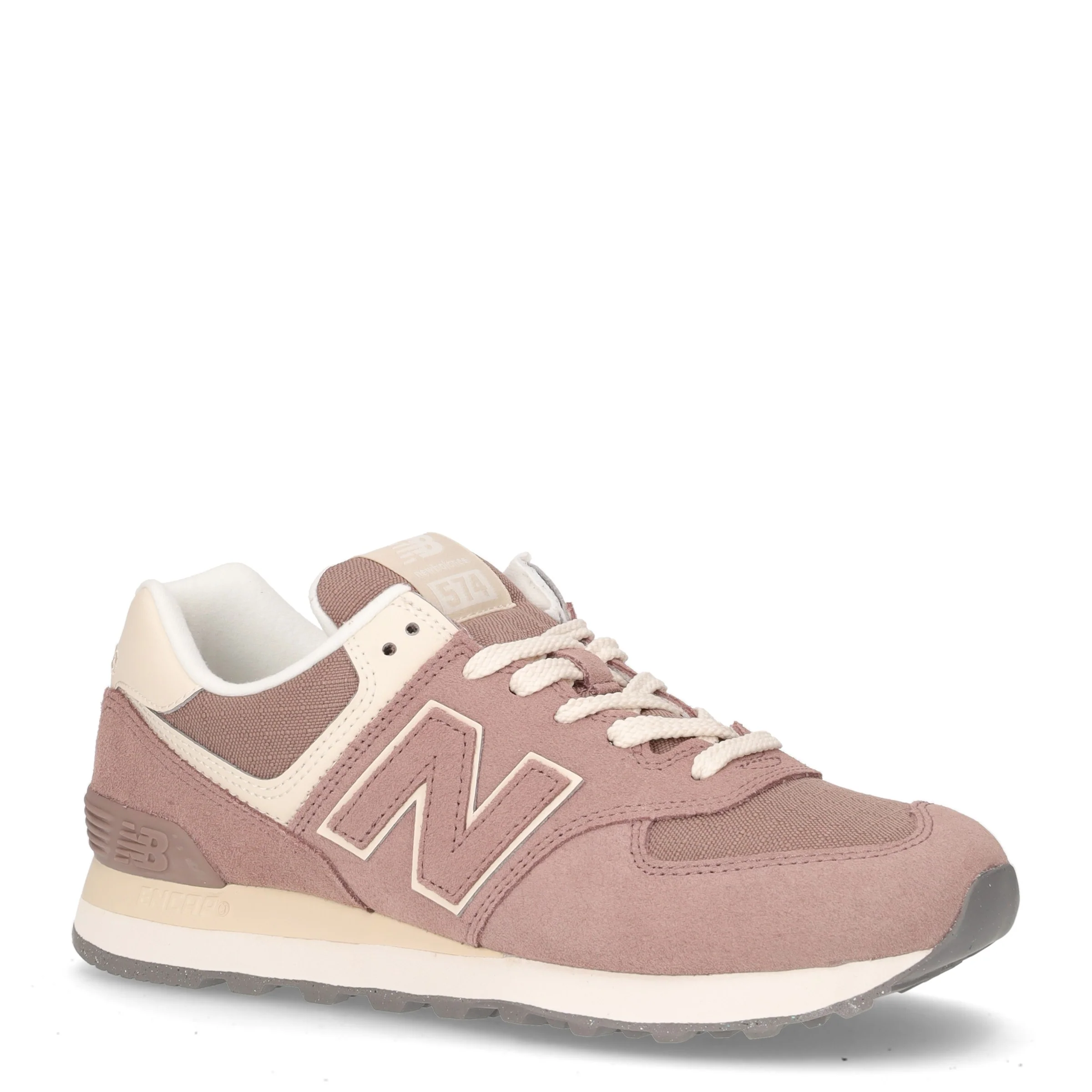 574 sneaker in pelle e tessuto marrone - Image 2