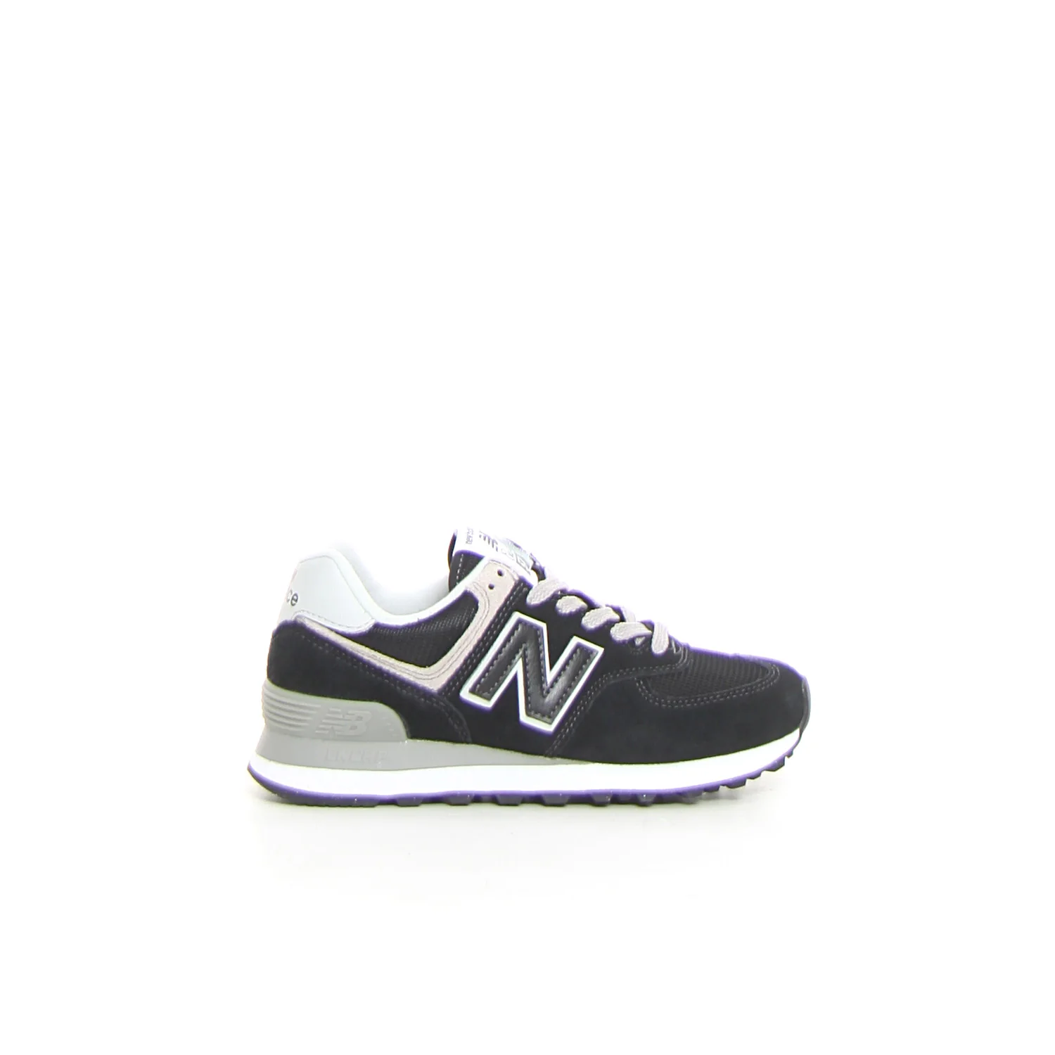 574 sneaker in pelle e tessuto nero