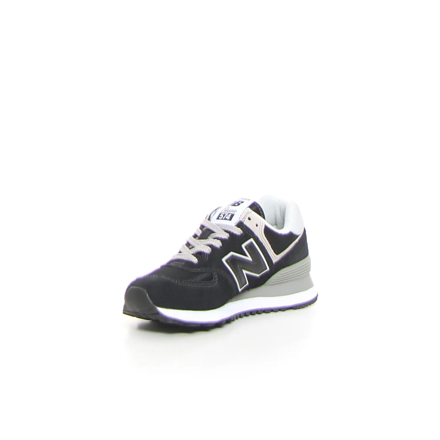 574 sneaker in pelle e tessuto nero - Image 3