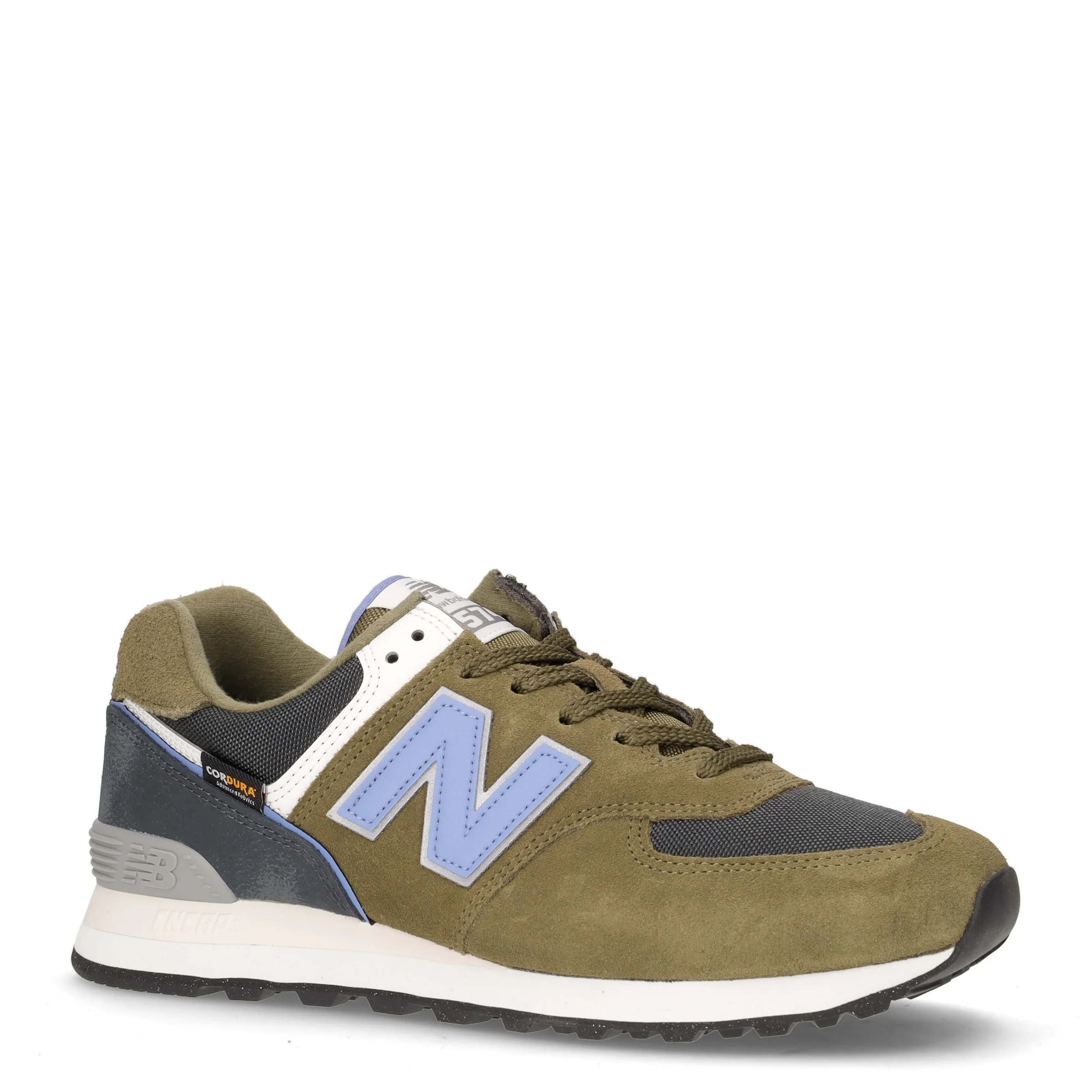 574 sneaker in pelle e tessuto oliva - Image 2