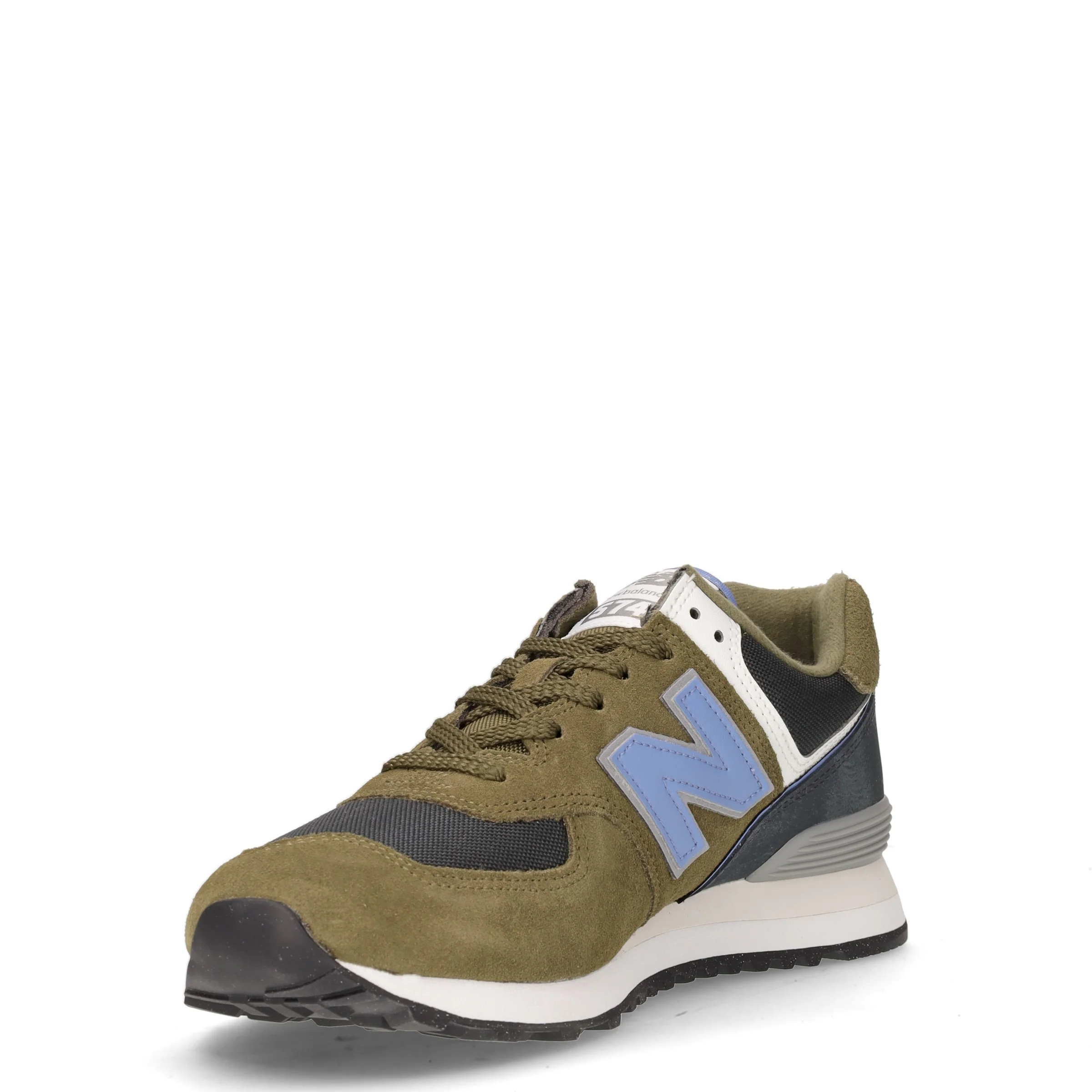 574 sneaker in pelle e tessuto oliva - Image 3