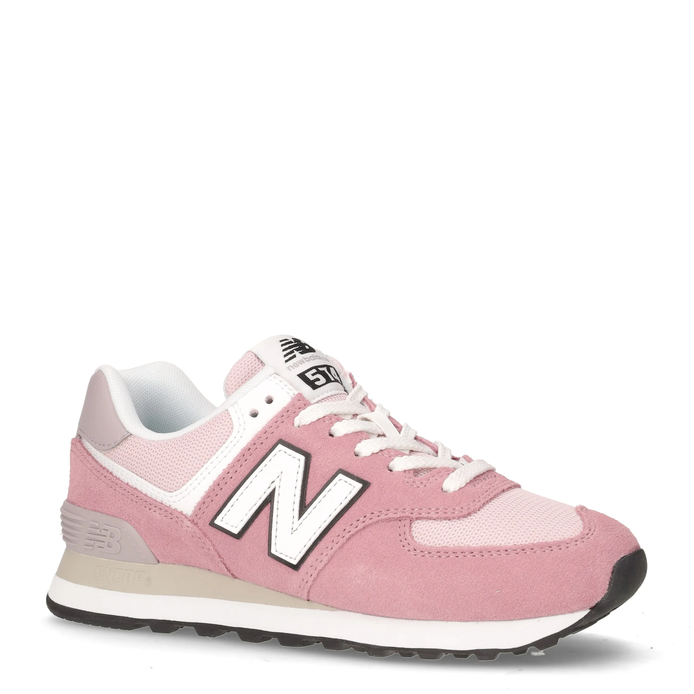 574 sneaker in pelle e tessuto rosa naturale - Image 2