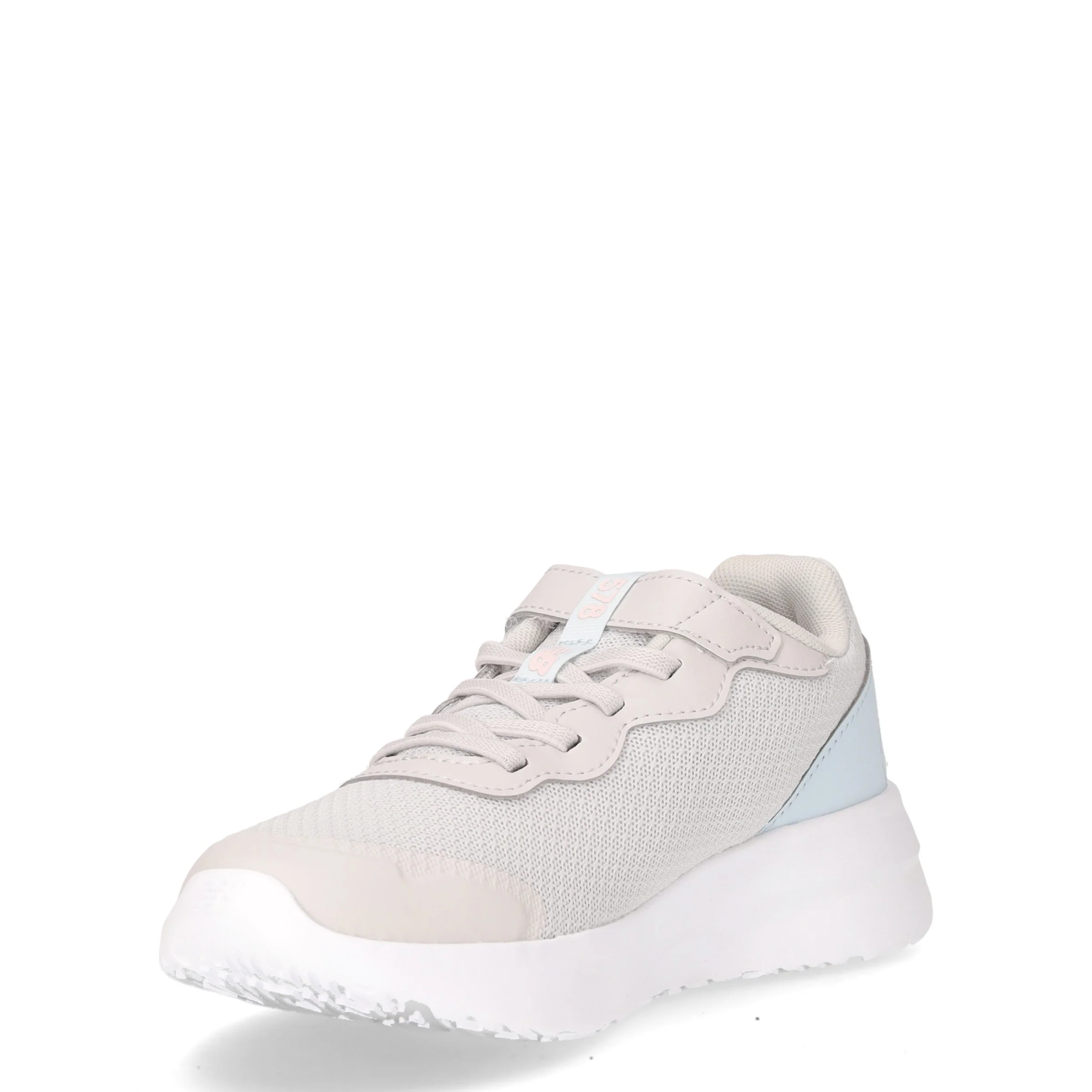 578 sneaker bambina in tessuto ed ecopelle grigio - Image 3