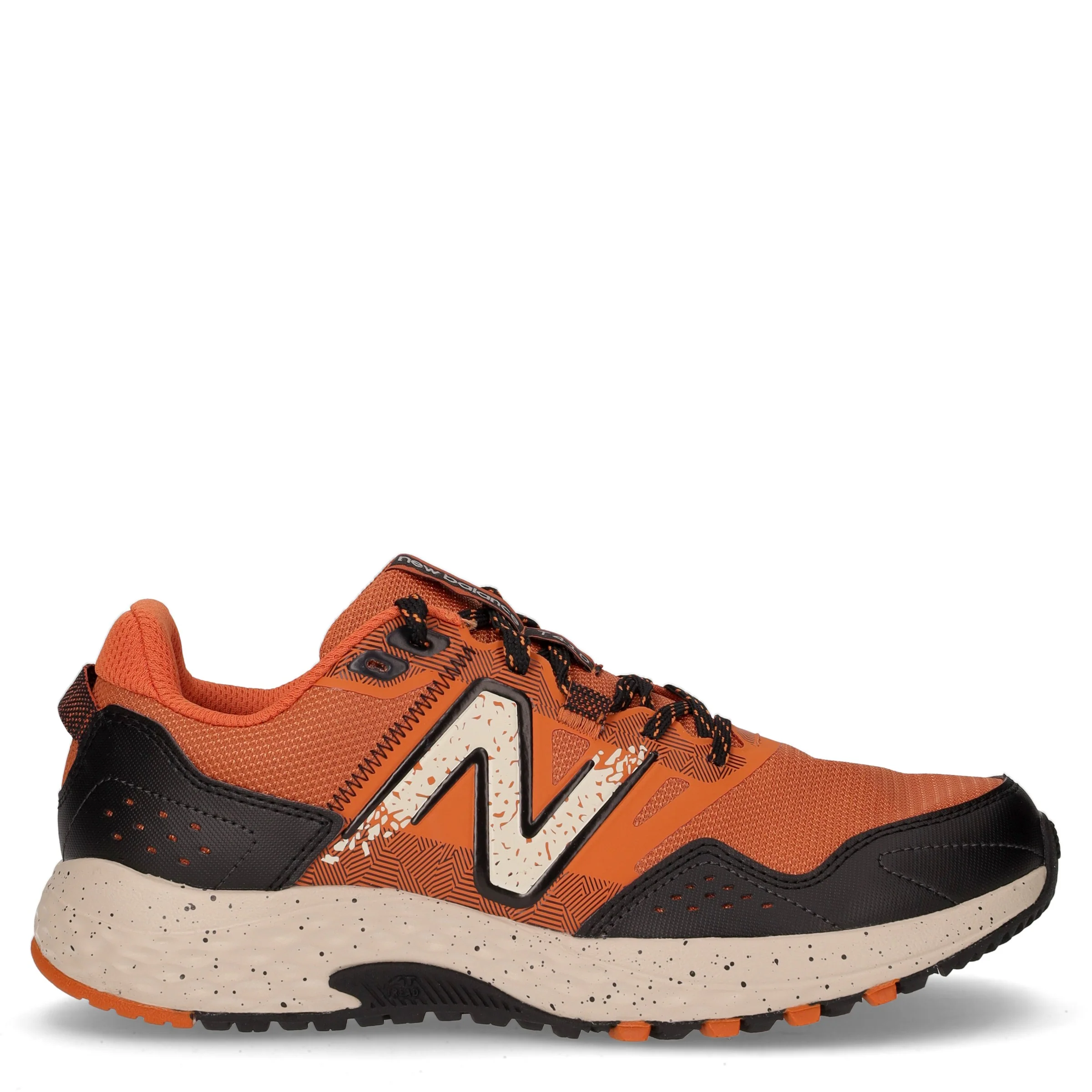 T 410 scarpa da running in mesh ed ecopelle arancione