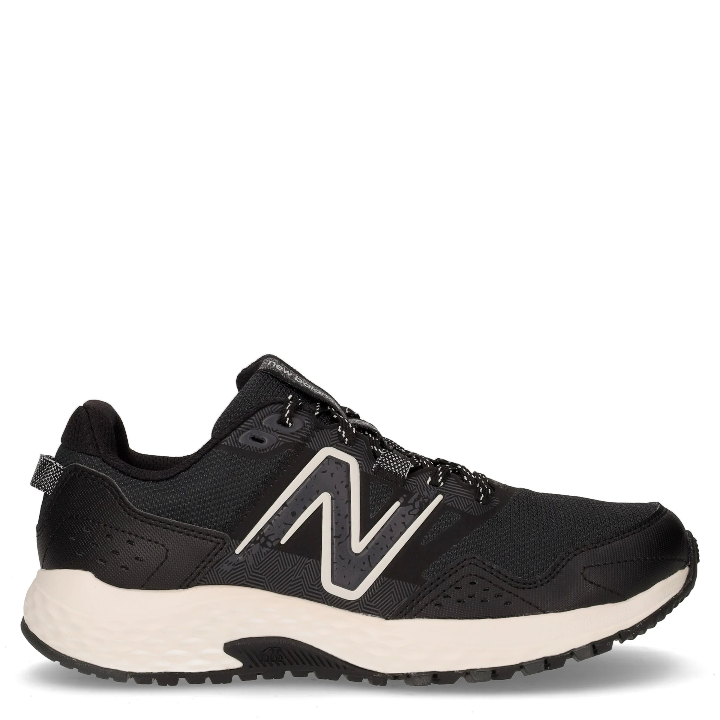 T 410 scarpa da running in mesh ed ecopelle nero