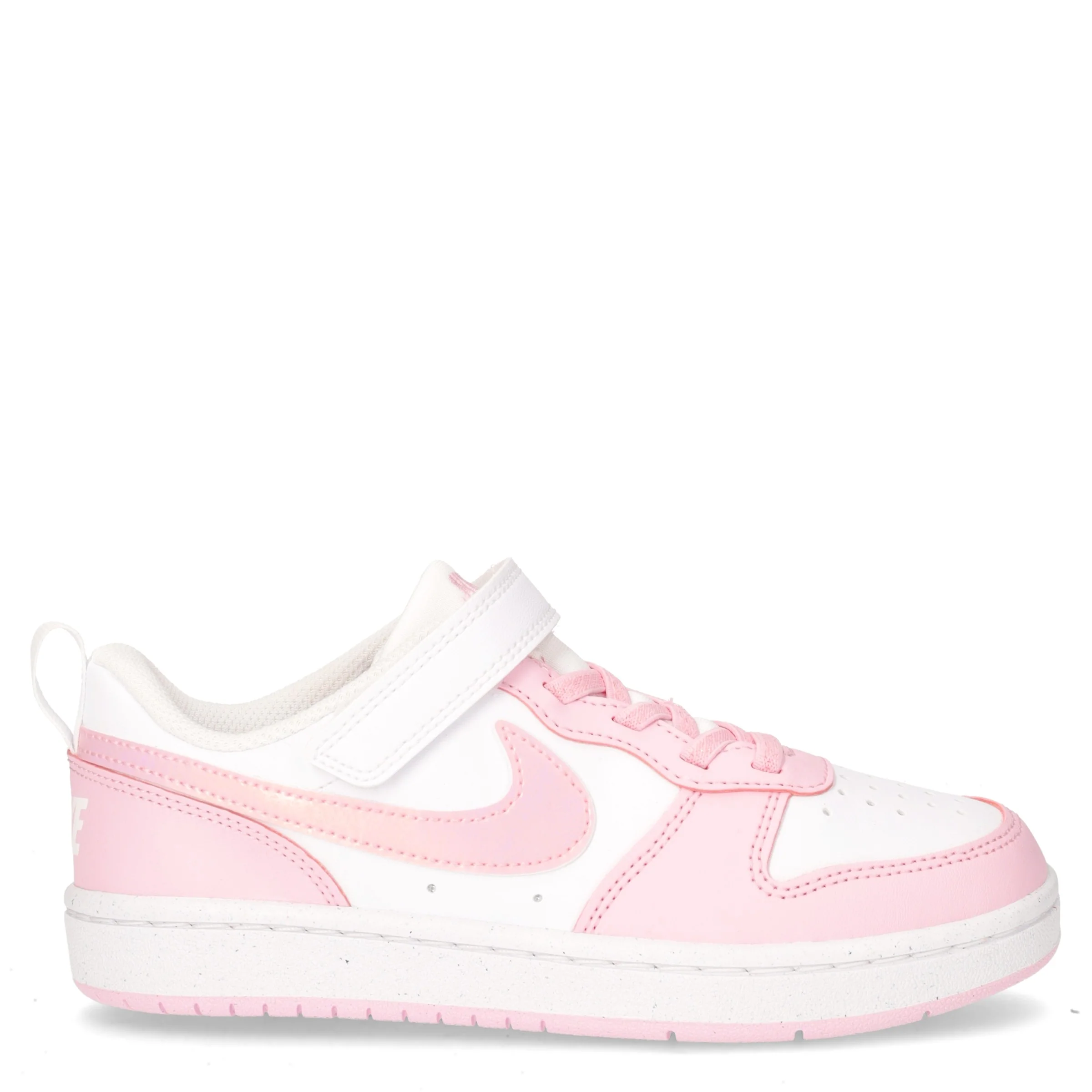 Court Borough Low Recraft sneaker bambina in ecopelle bianco rosa