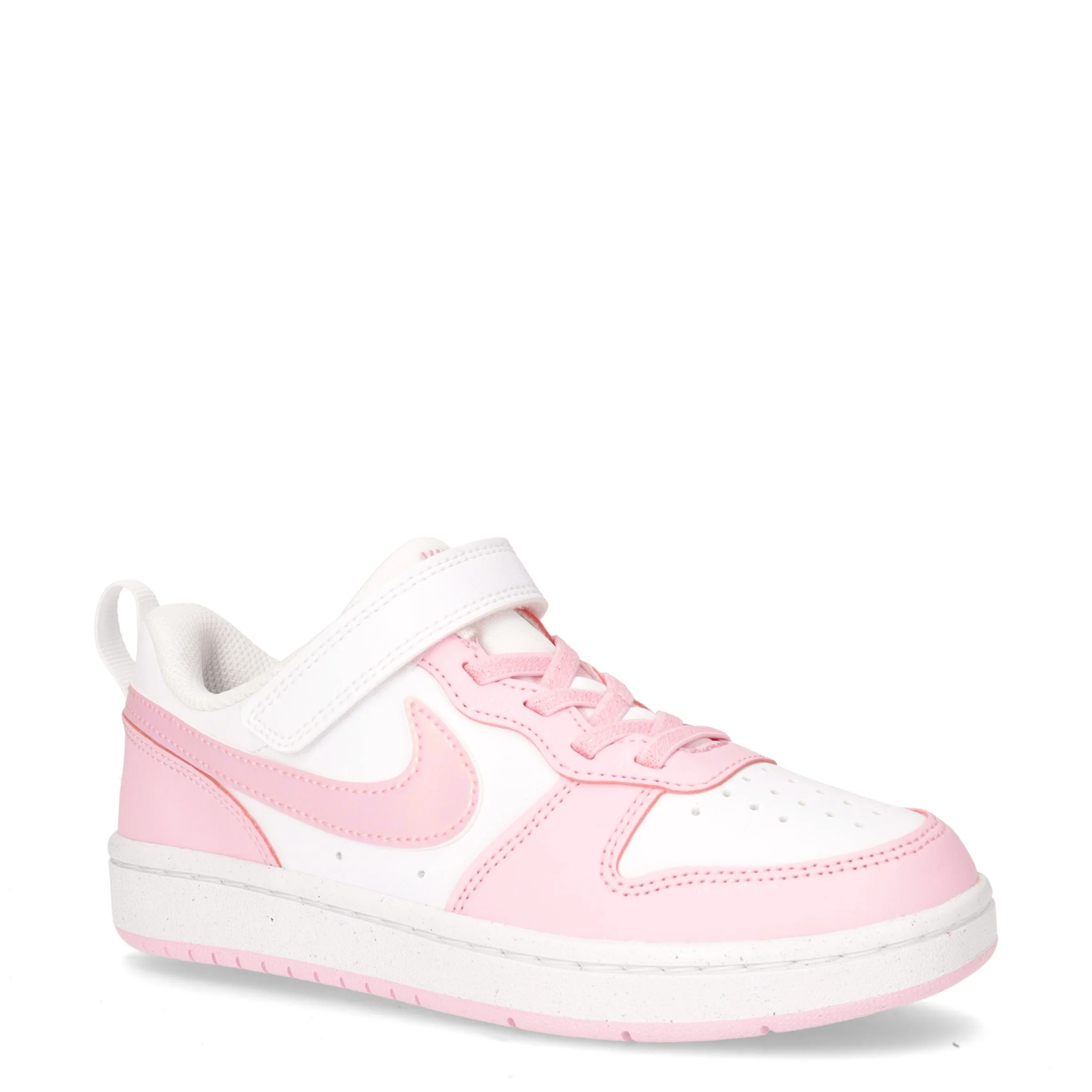 Court Borough Low Recraft sneaker bambina in ecopelle bianco rosa - Image 2