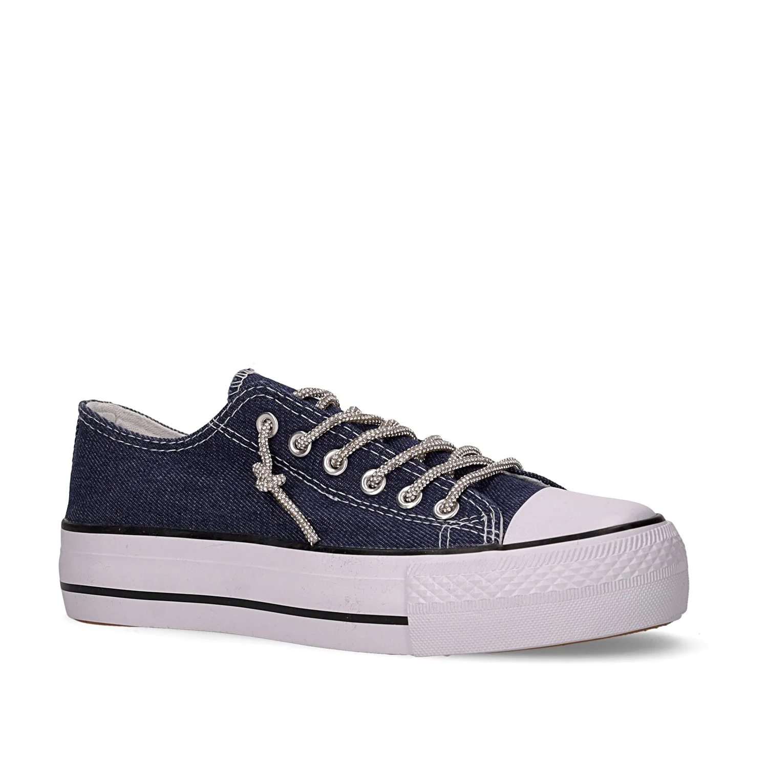 Sneaker con platform denim - Image 2