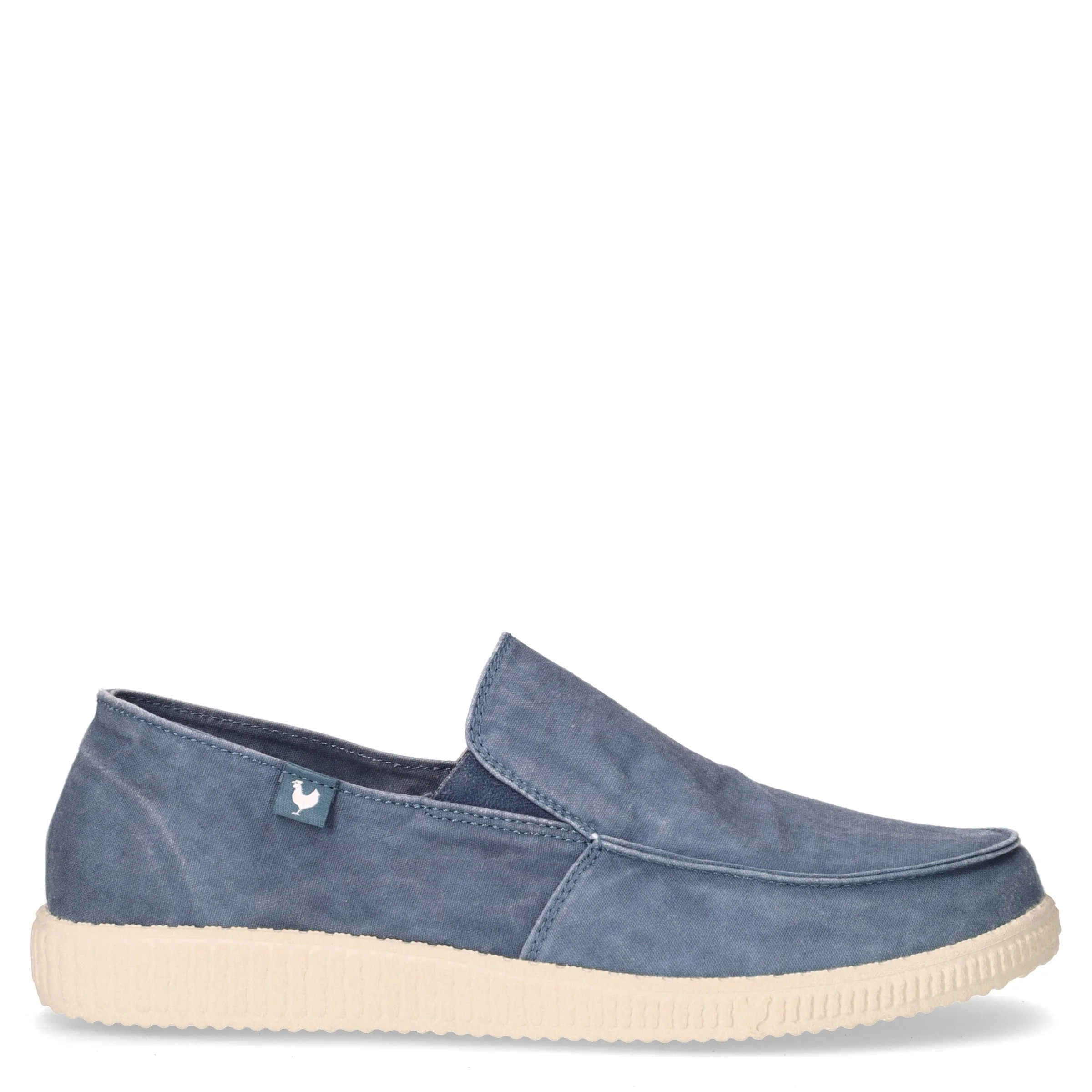 Mocassino sportivo in tessuto azzurro