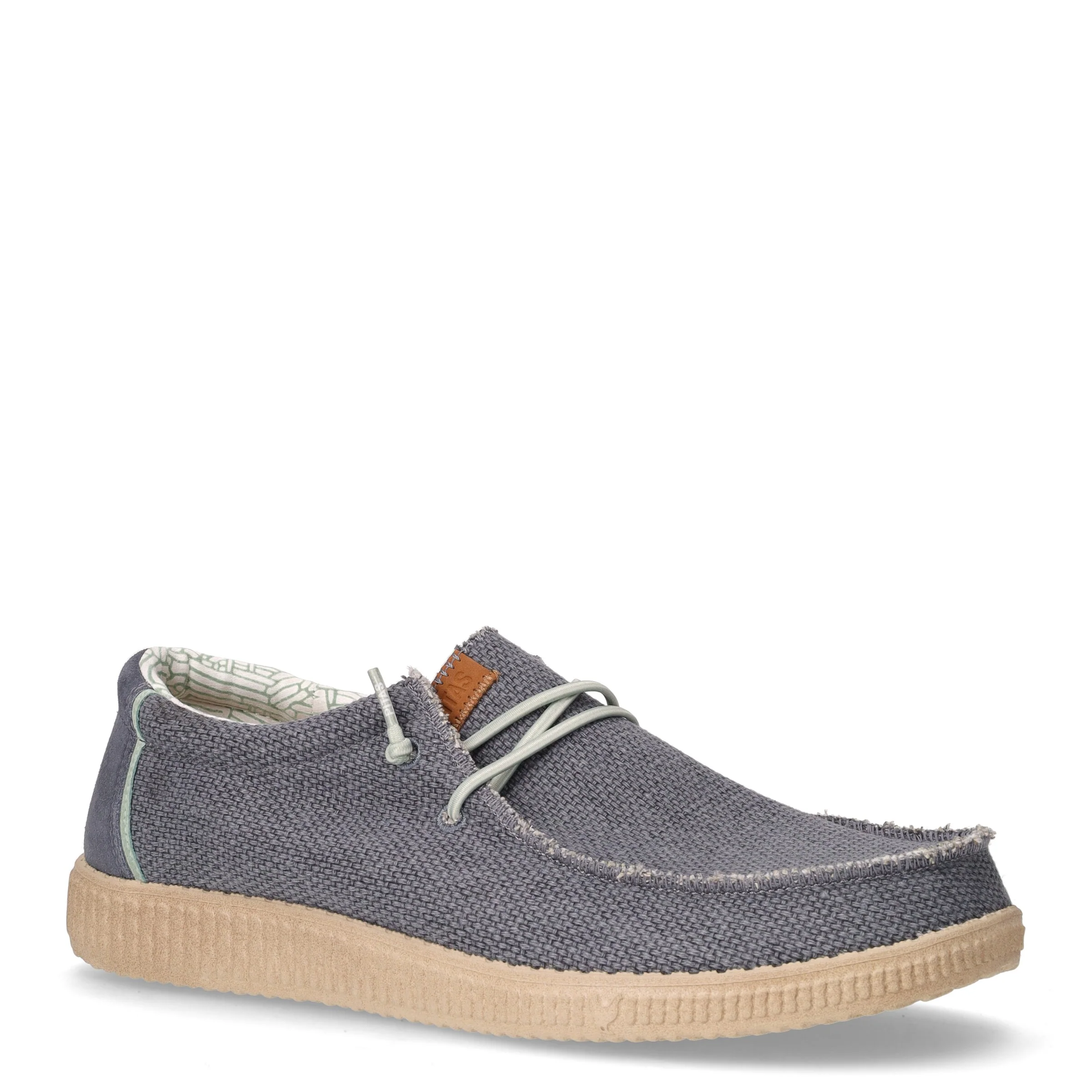 Stringata sportiva in tessuto azzurro scuro - Image 2