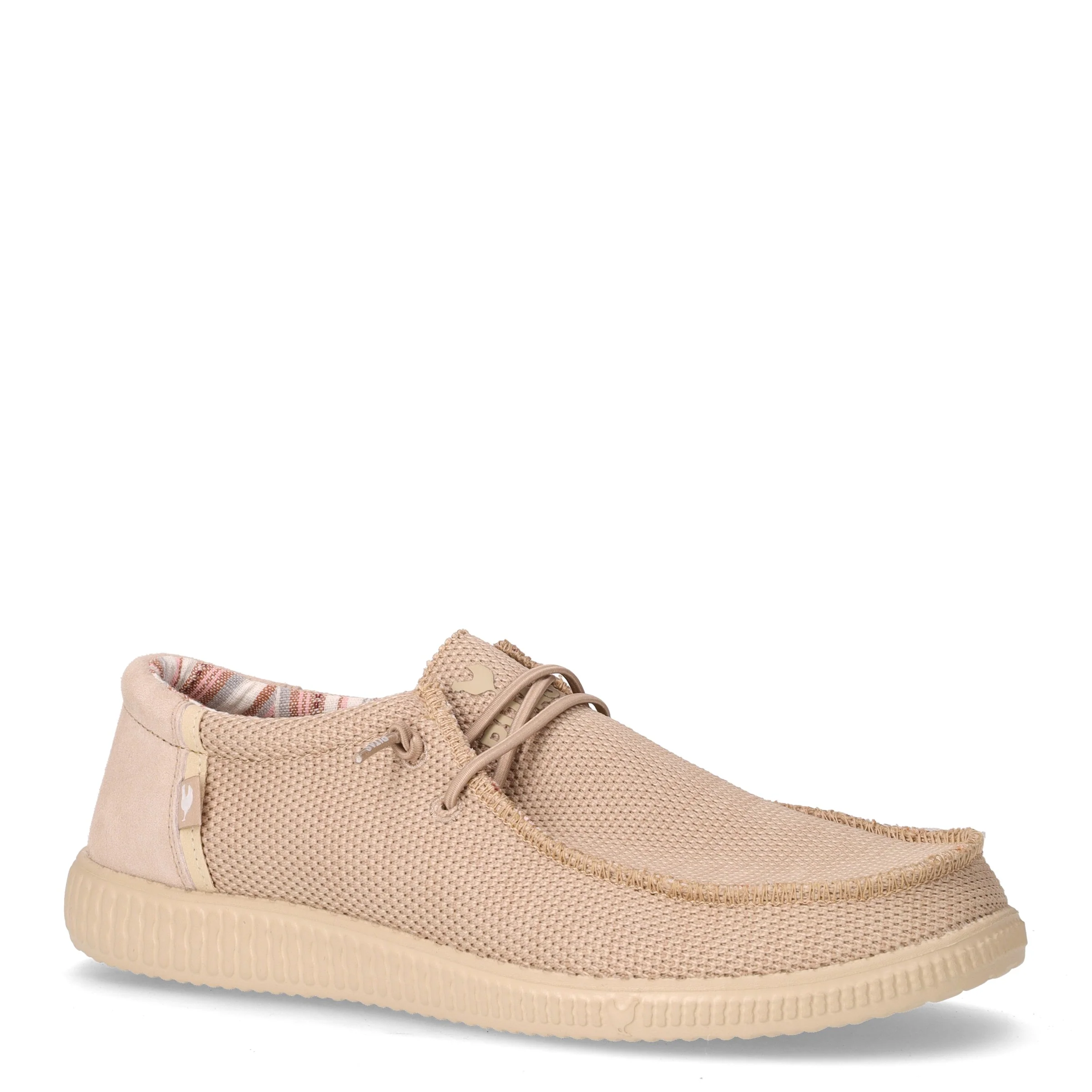 Stringata sportiva in tessuto beige - Image 2