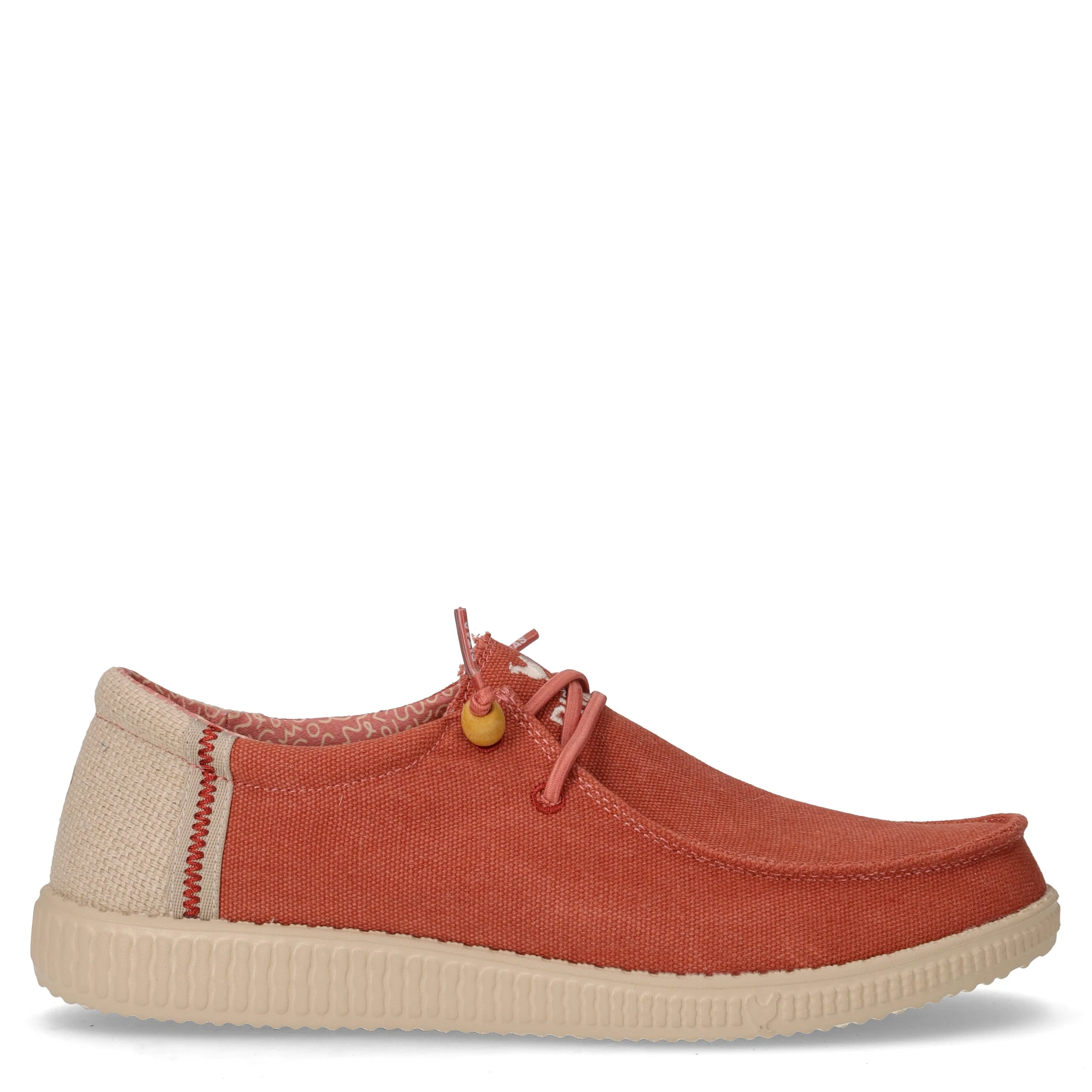 Stringata sportiva in tessuto rosso
