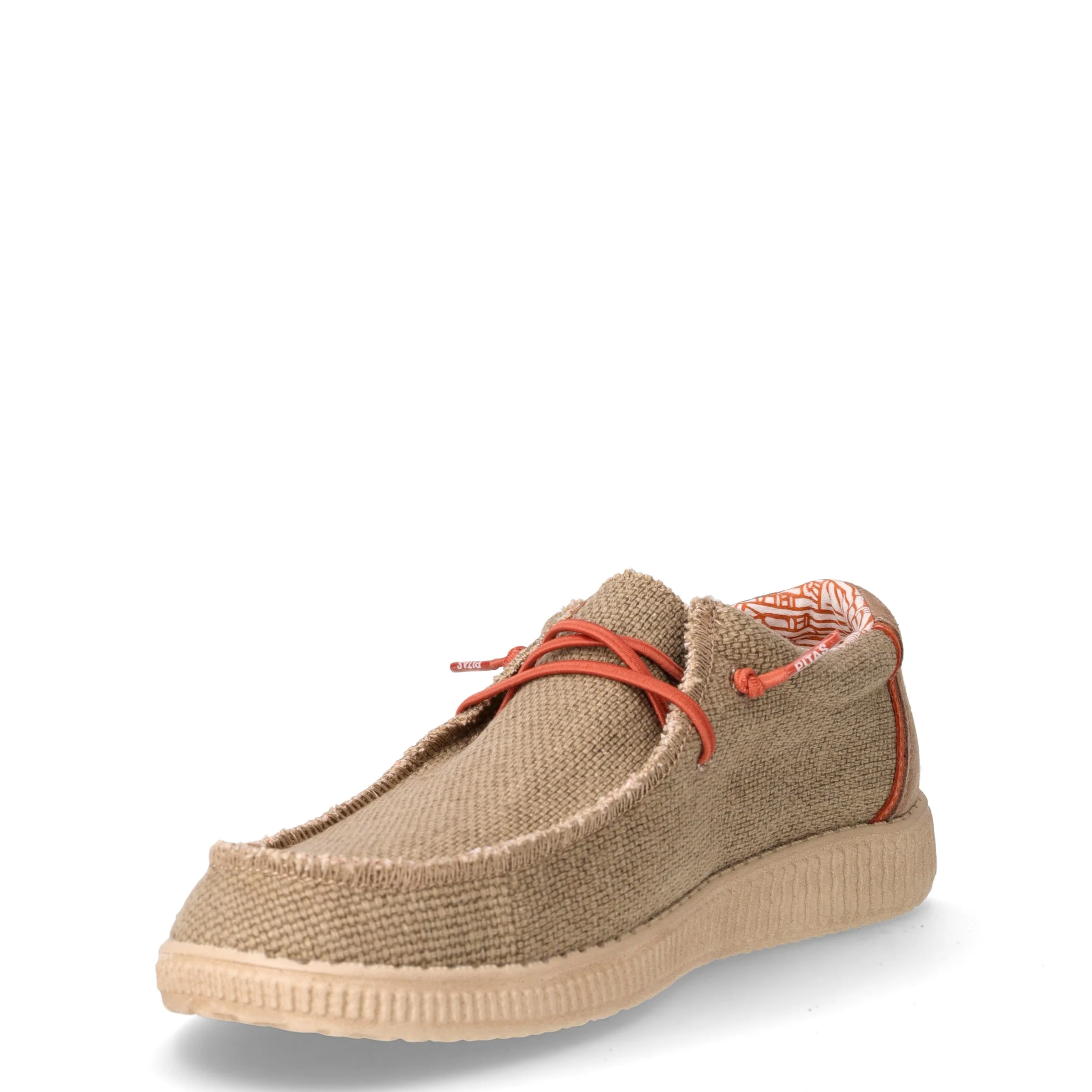 Stringata sportiva in tessuto taupe - Image 3
