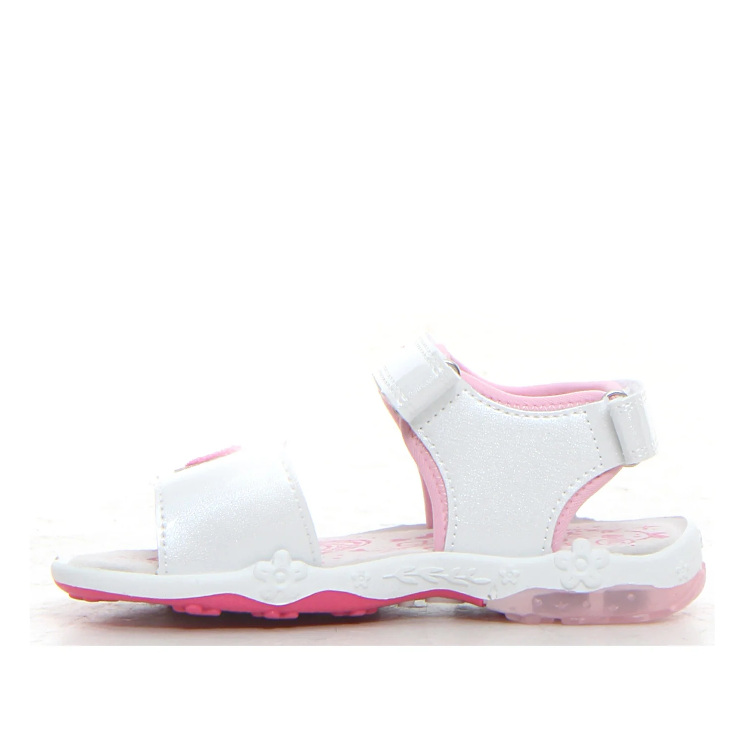 Sandalo con luci bambina bianco rosa - Image 2