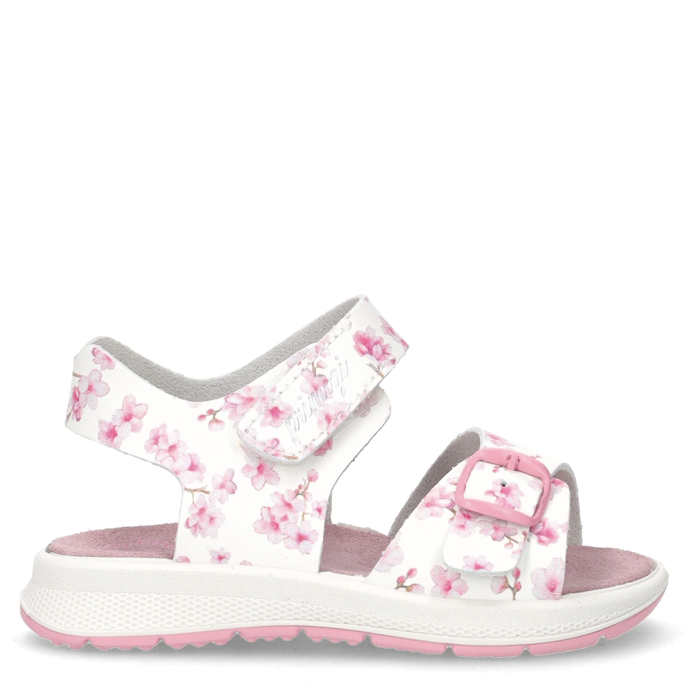 Sandalo in ecopelle bambina bianco rosa