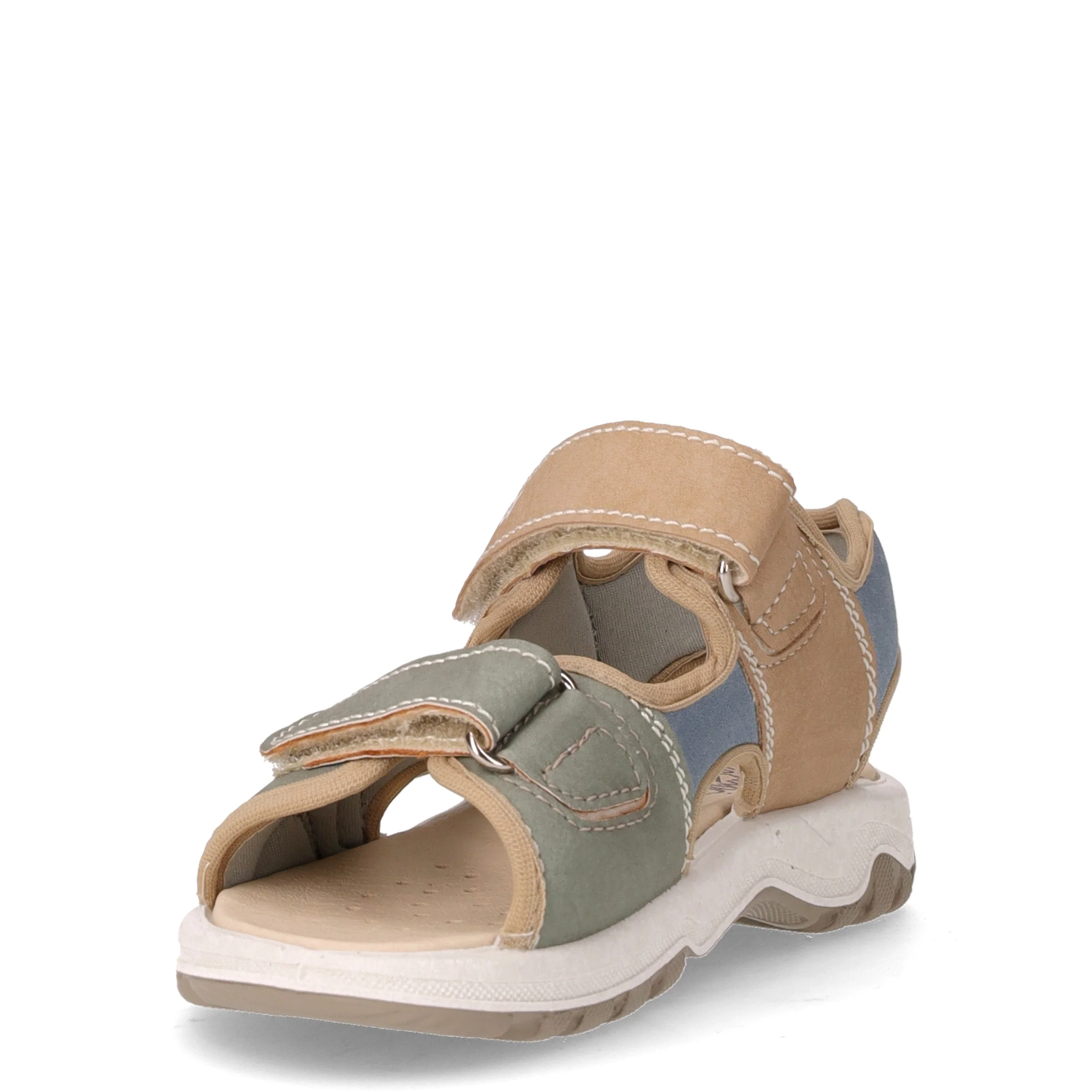 Sandalo in ecopelle bambino beige azzurro - Image 3