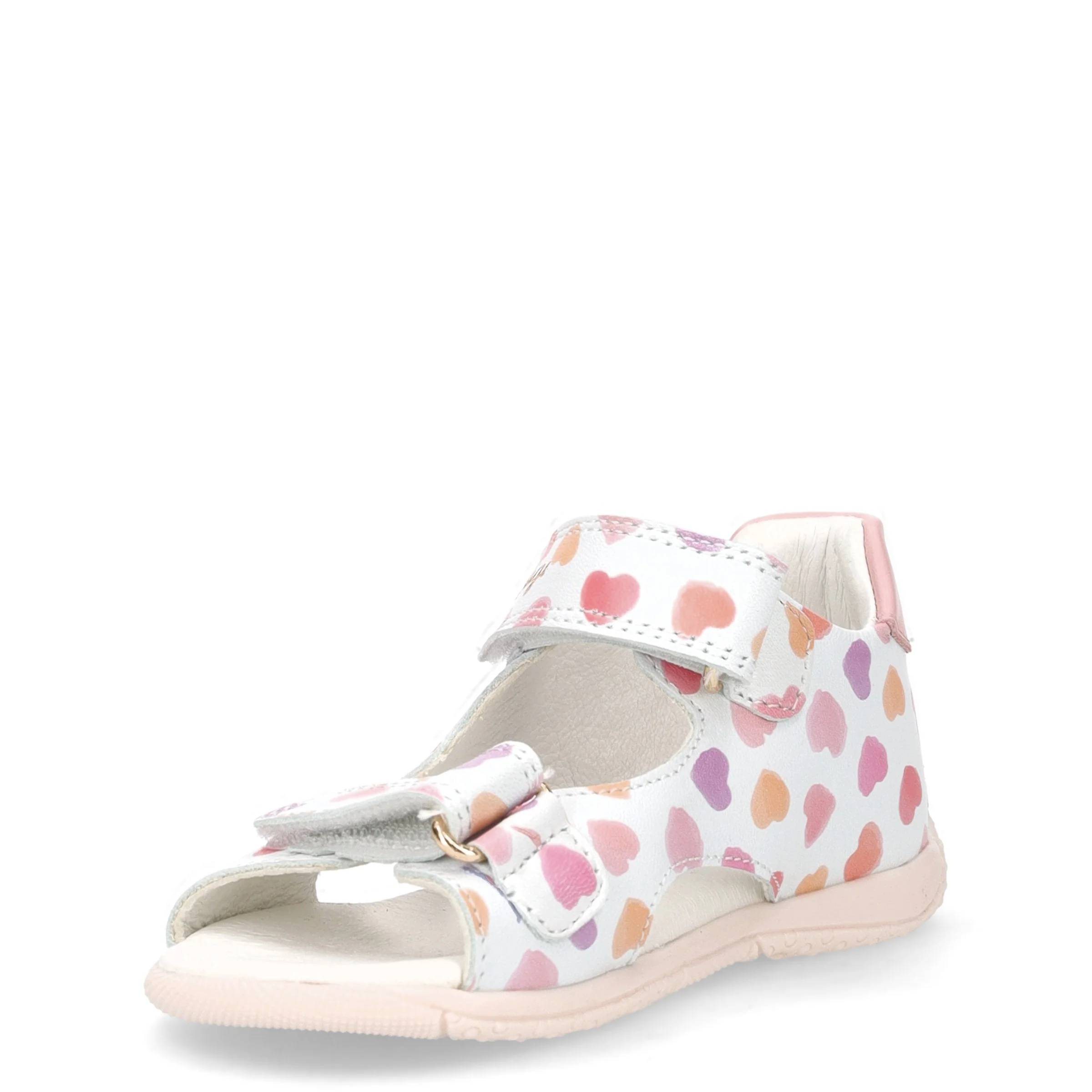 Sandalo in pelle bambina bianco multicolor - Image 3