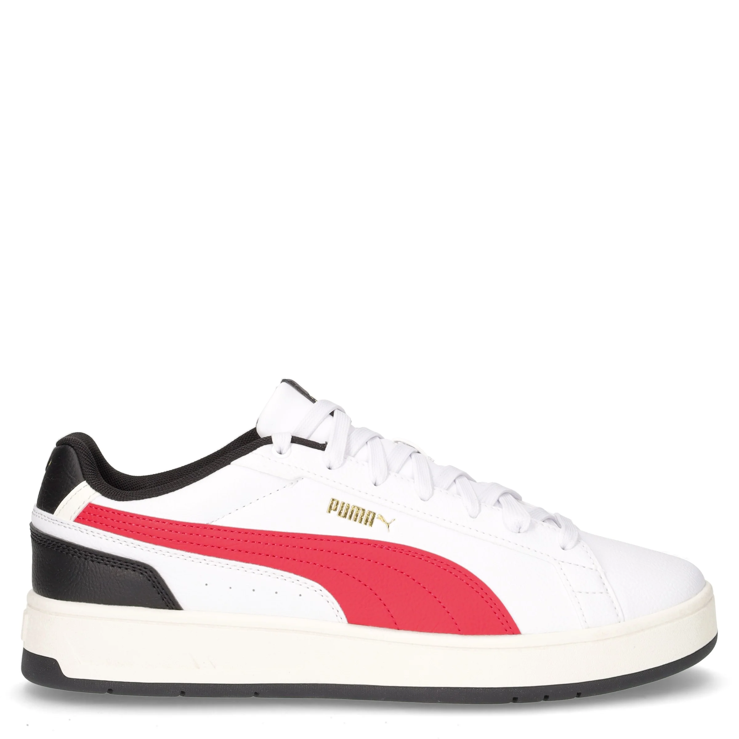 Court classico sneaker in ecopelle bianco rosso