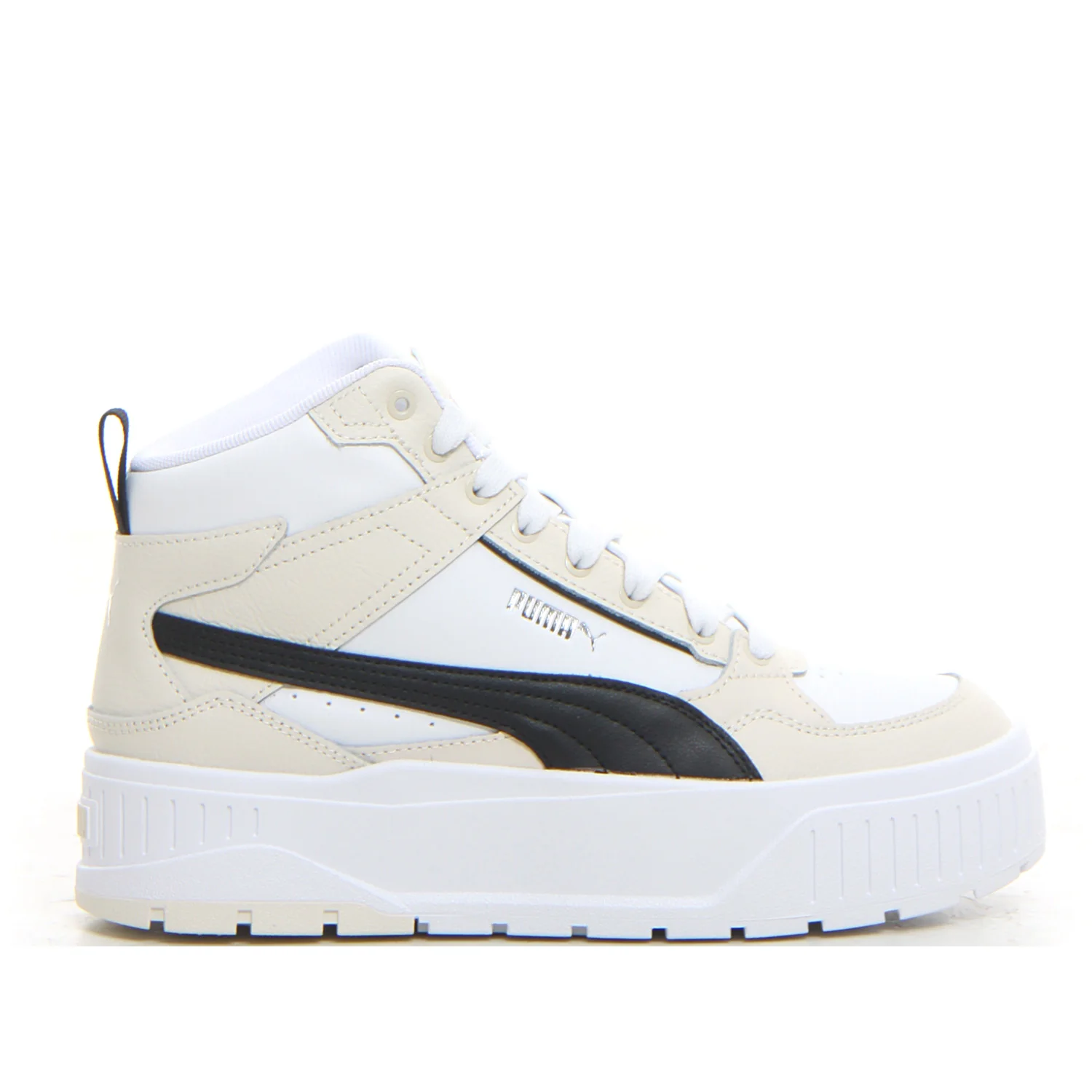 Karmen II Idol mid sneaker con platform white black