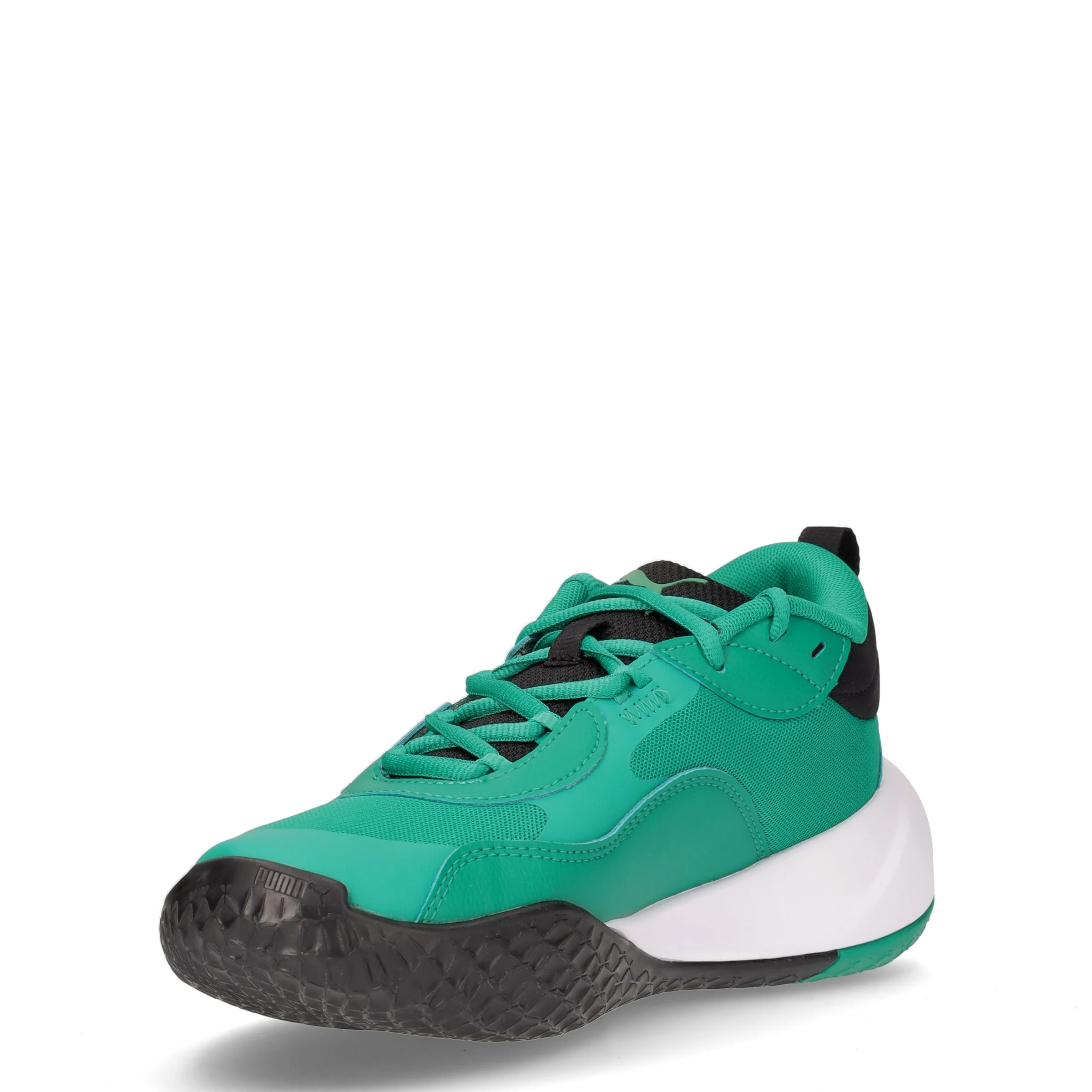 Playmaker Pro Jr scarpa da basket ragazzo in ecopelle e tessuto verde - Image 3