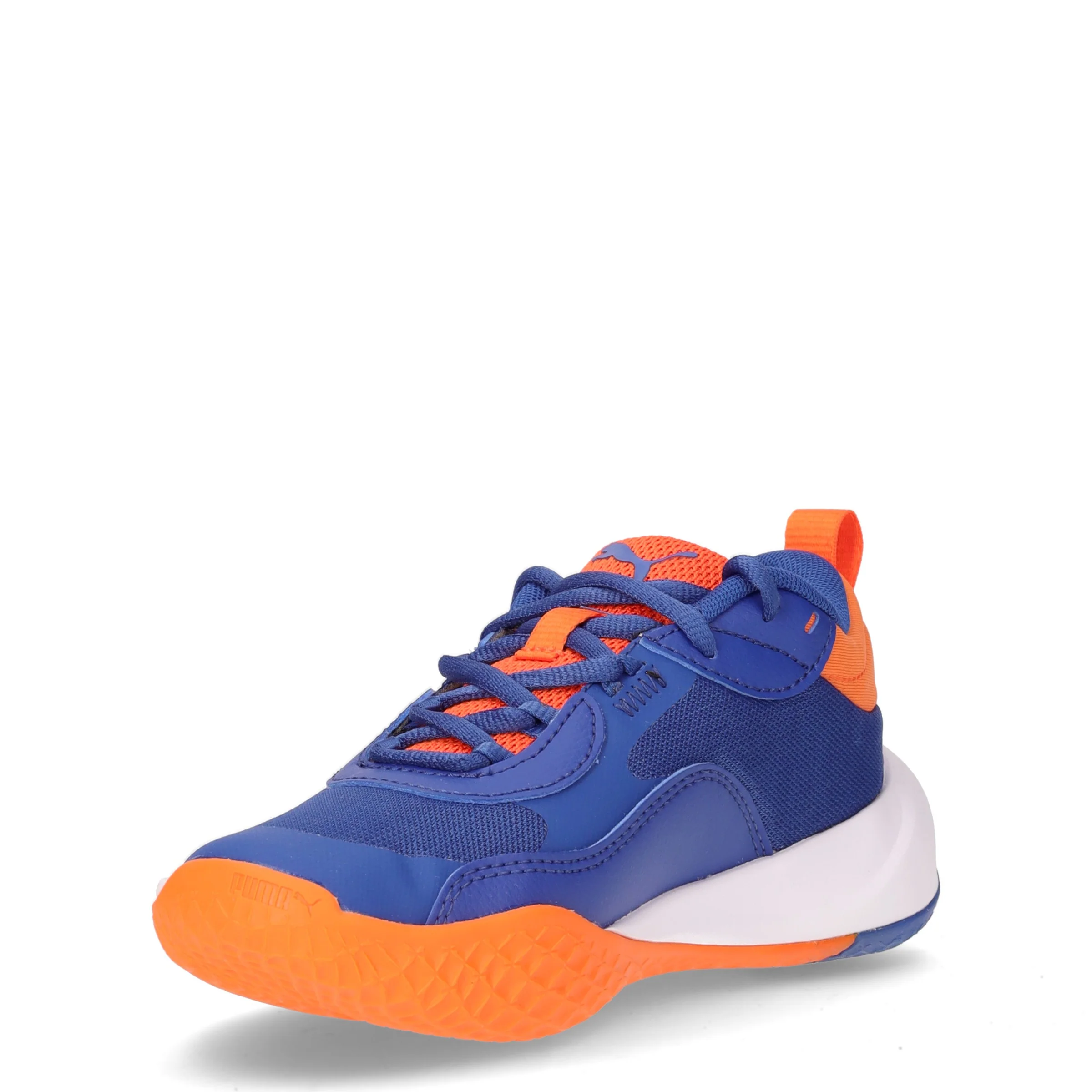 Playmaker Pro PS scarpa da basket bambino in ecopelle e tessuto arancione blu - Image 3