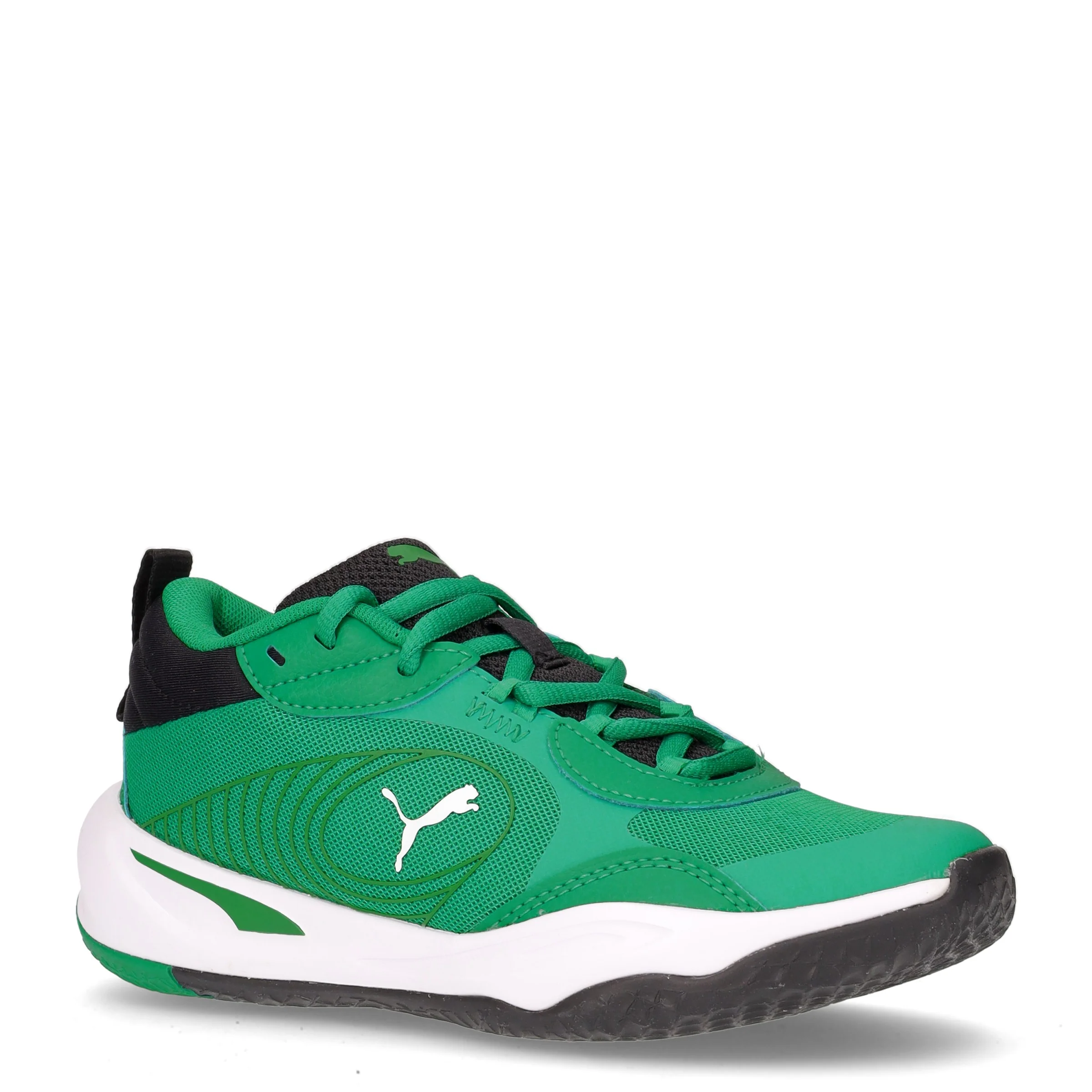 Playmaker Pro PS scarpa da basket bambino in ecopelle e tessuto verde - Image 2