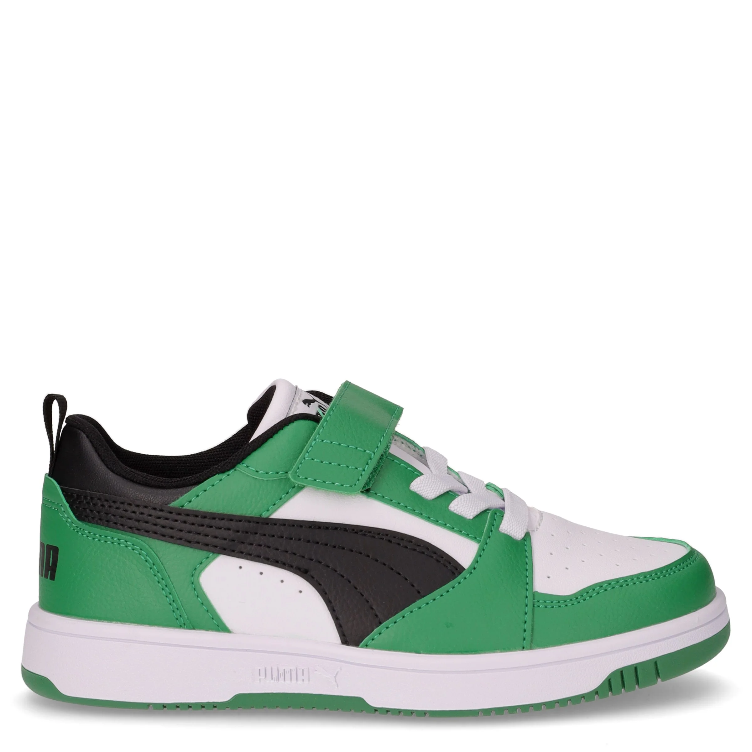 Rebound V6 Lo sneaker da bambino in ecopelle bianco nero